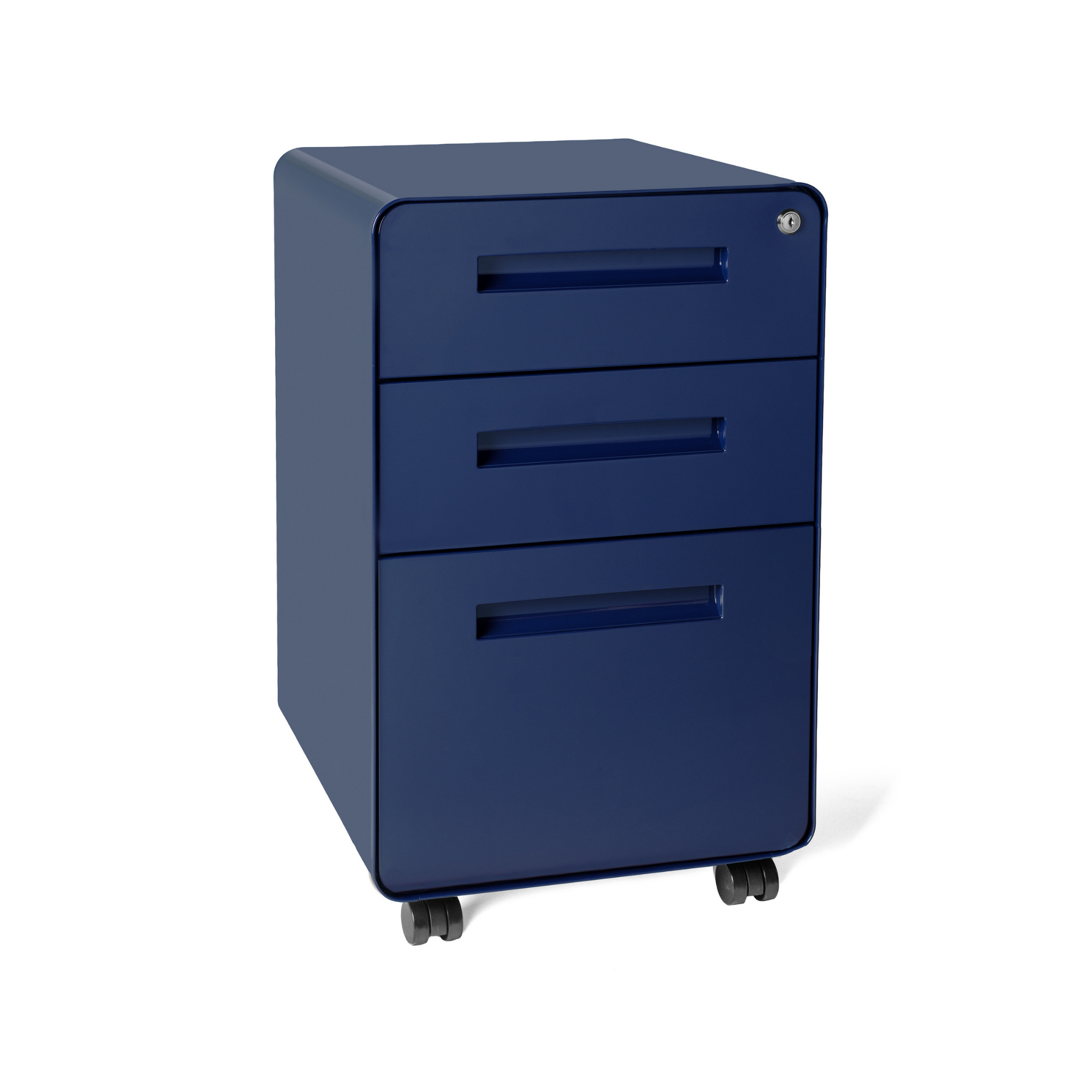 Stockpile Curve 3-Drawer File Cabinet (Navy Blue) – Laura Furniture Stockpile Curve 3-Drawer File Cabinet (Navy Blue) – Laura Furniture