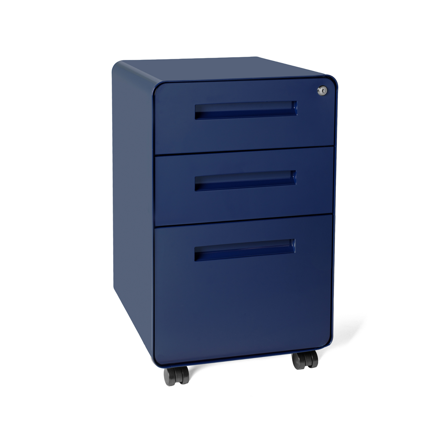 Stockpile Curve 3-Drawer File Cabinet (Navy Blue)