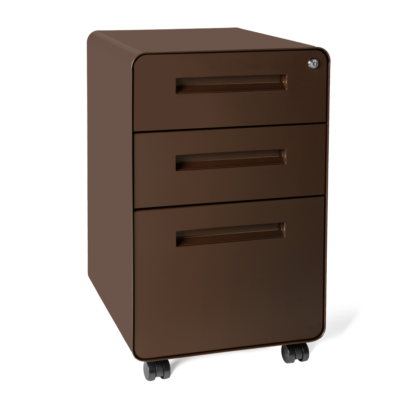 Stockpile Curve 3-Drawer File Cabinet (Dark Brown)