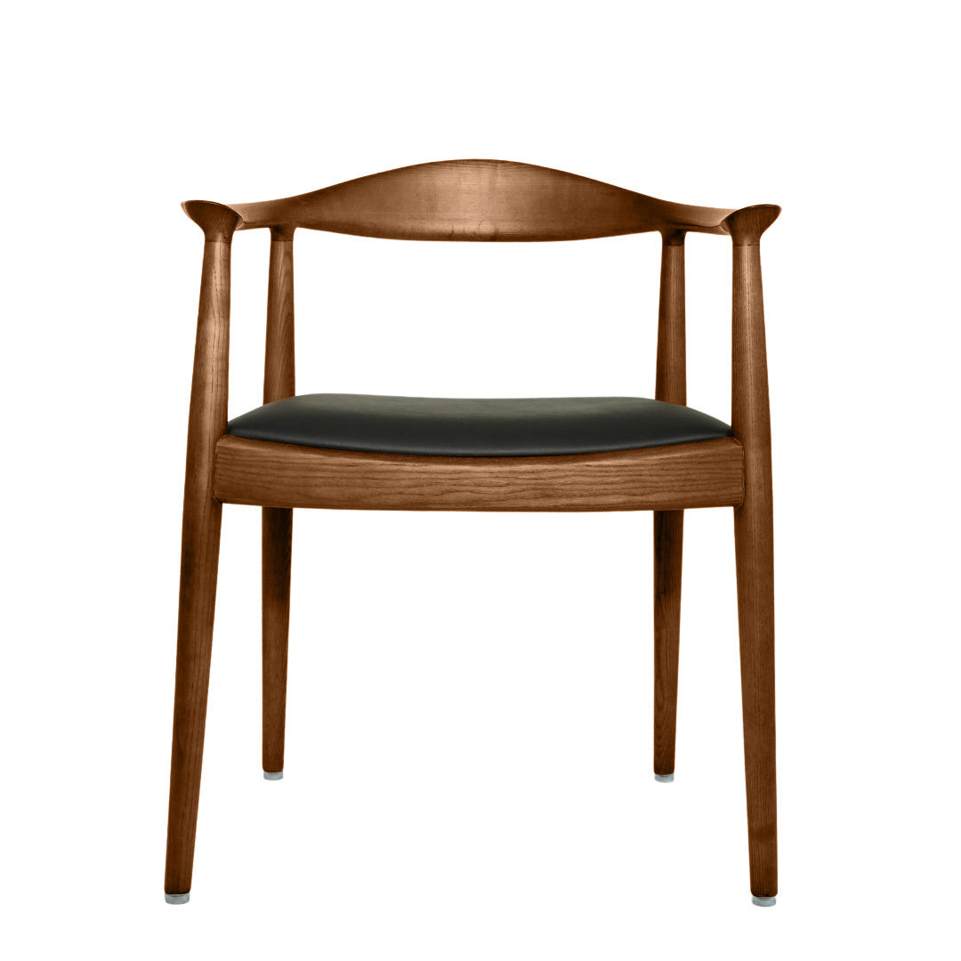 Kennedy Armchair (Dark Walnut/Italian Leather)