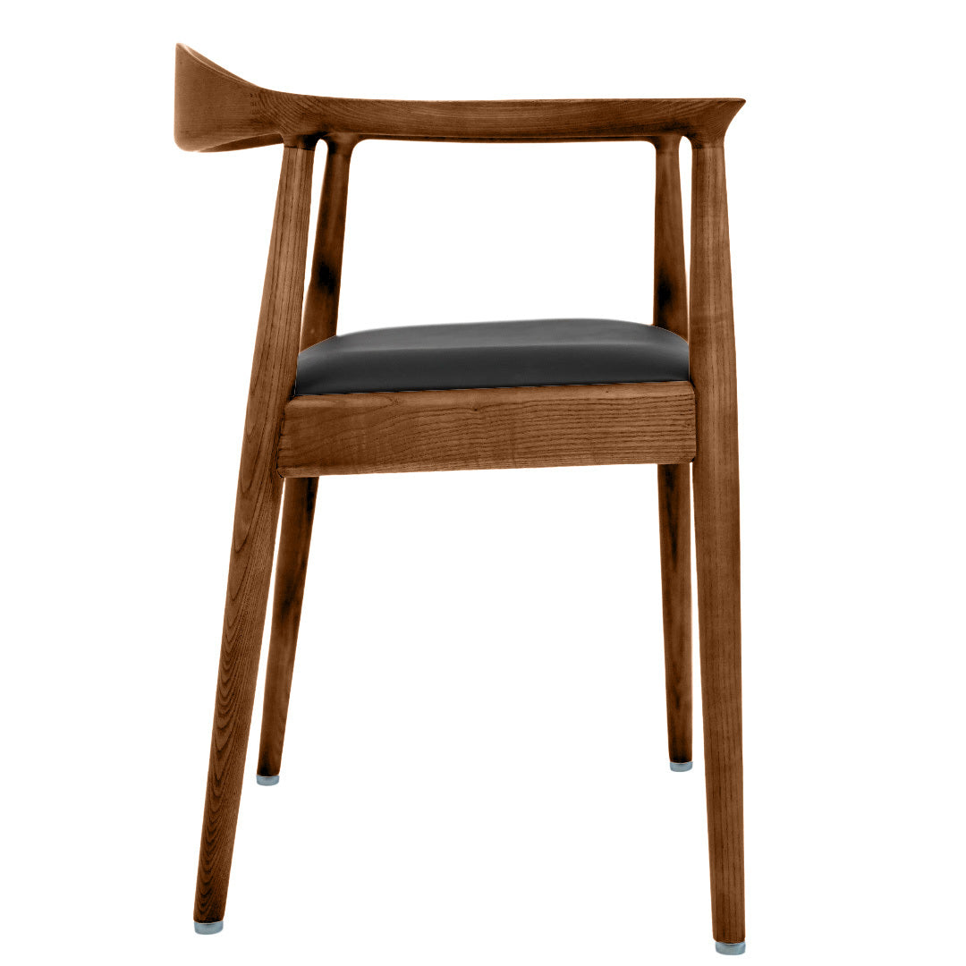 Kennedy Armchair (Dark Walnut/Italian Leather)