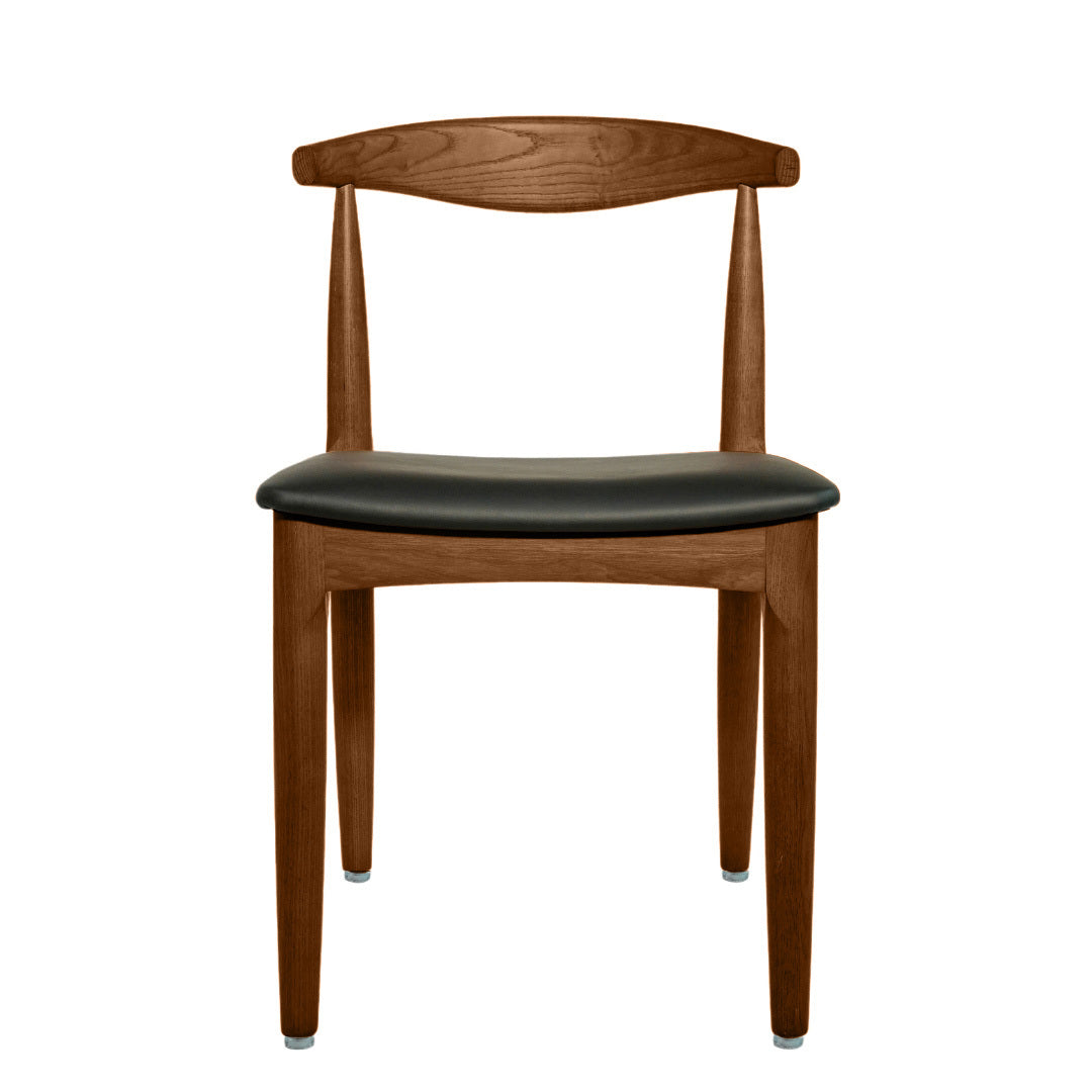 Kennedy Elbow Chair (Dark Walnut/Italian Leather)