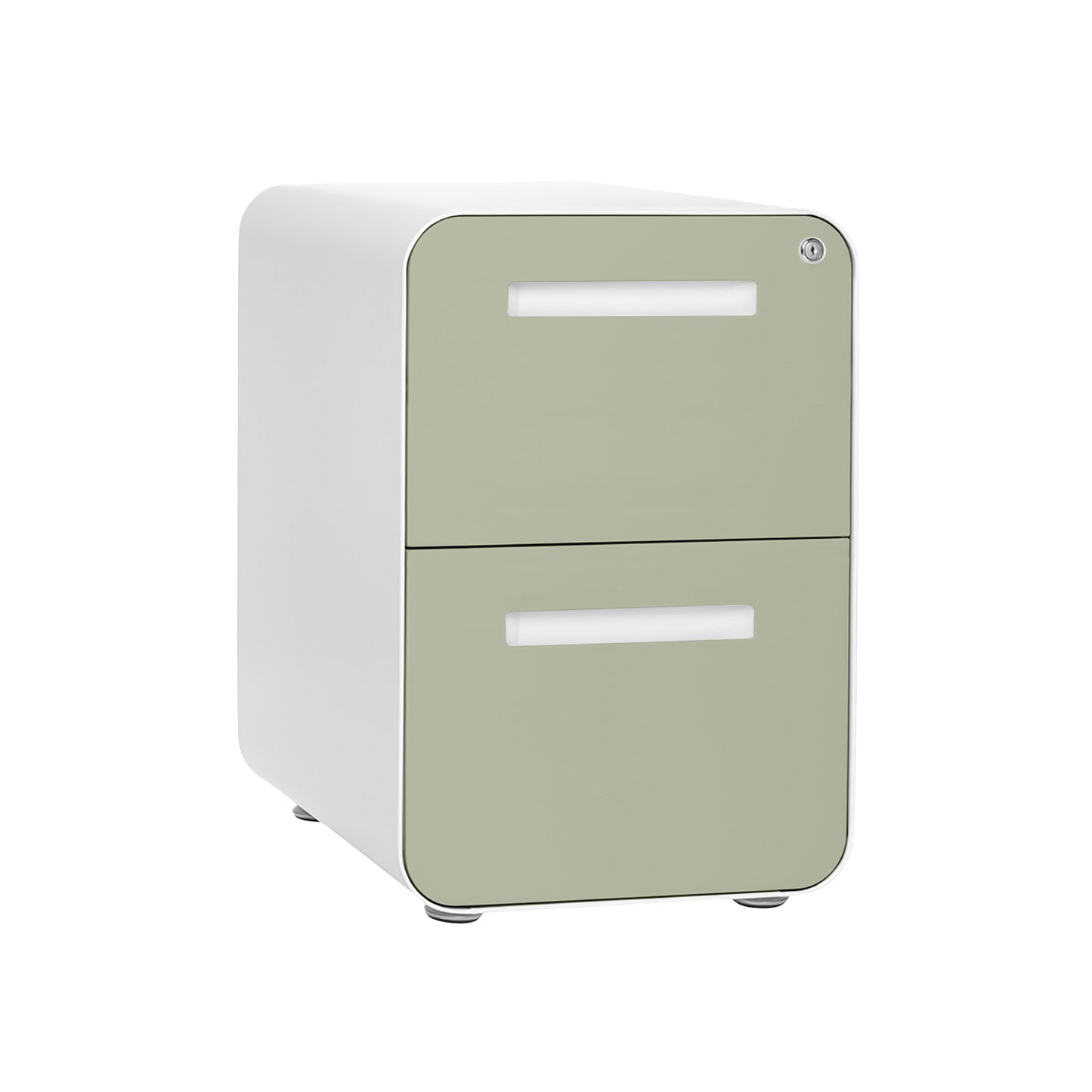 Stockpile Curve 2-Drawer File Cabinet (Sage Green Face)