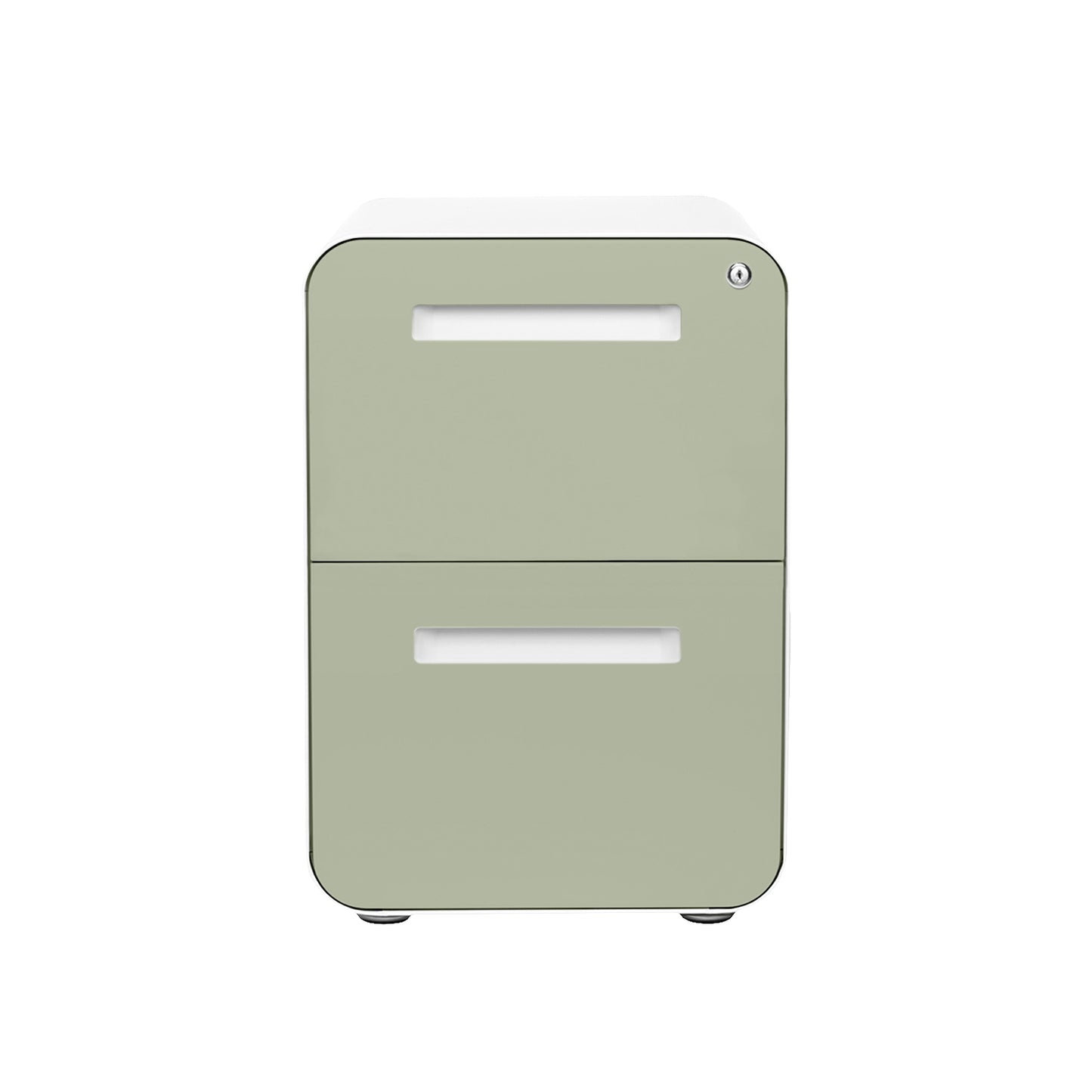 Stockpile Curve 2-Drawer File Cabinet (Sage Green Face)