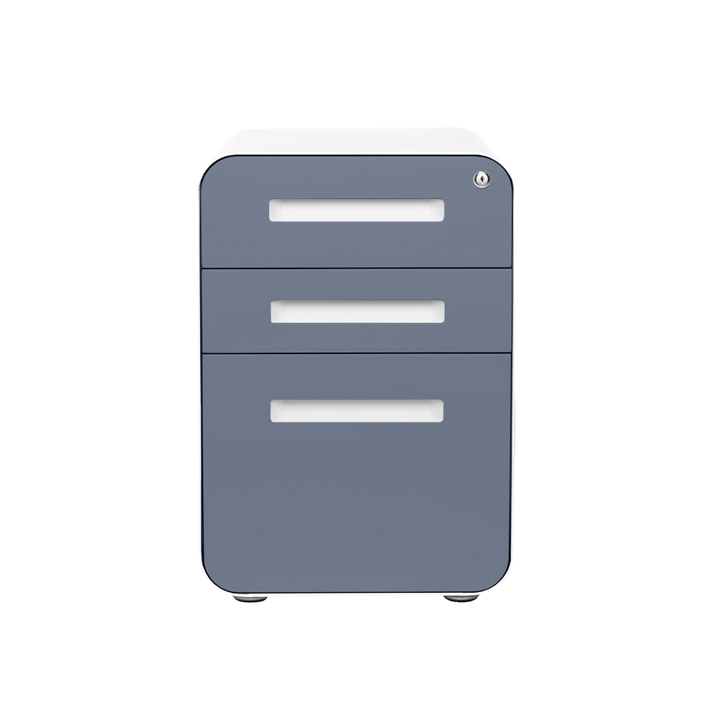 Stockpile Curve 3-Drawer File Cabinet (Coastal Blue Face)
