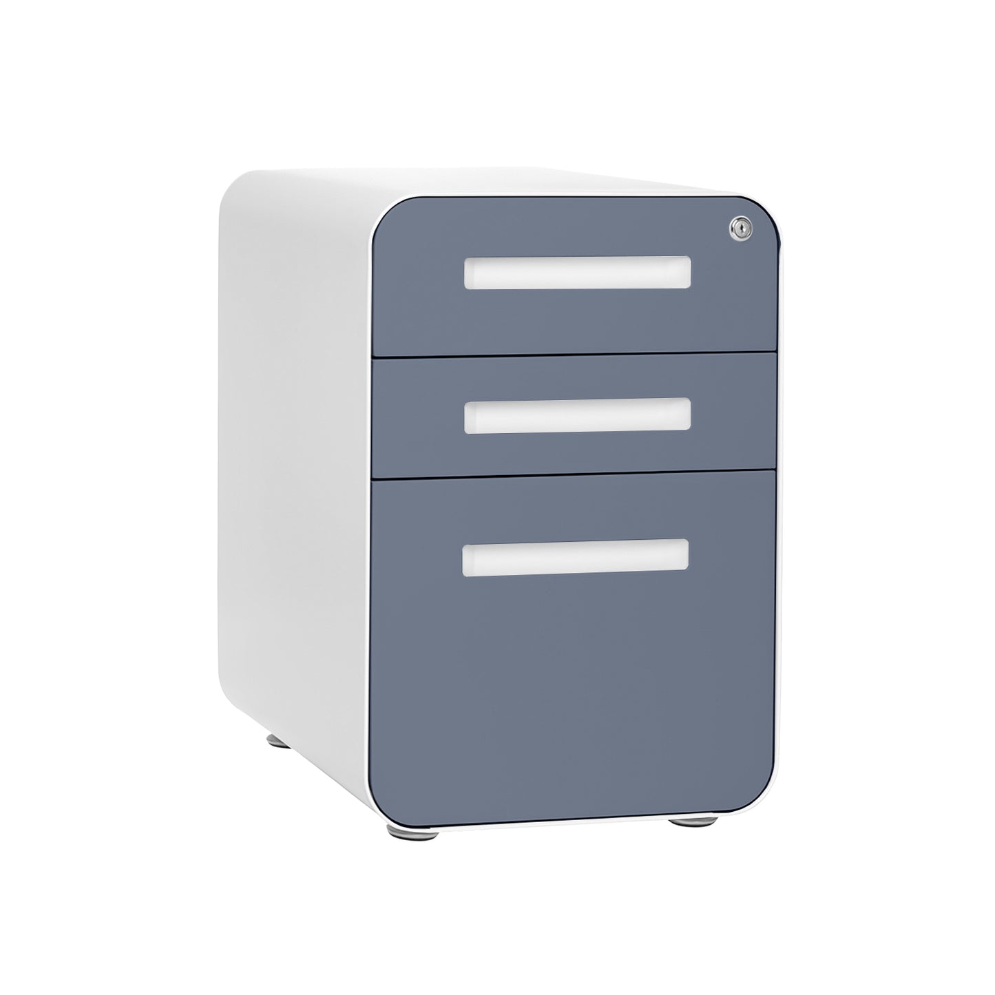 Stockpile Curve 3-Drawer File Cabinet (Coastal Blue Face)