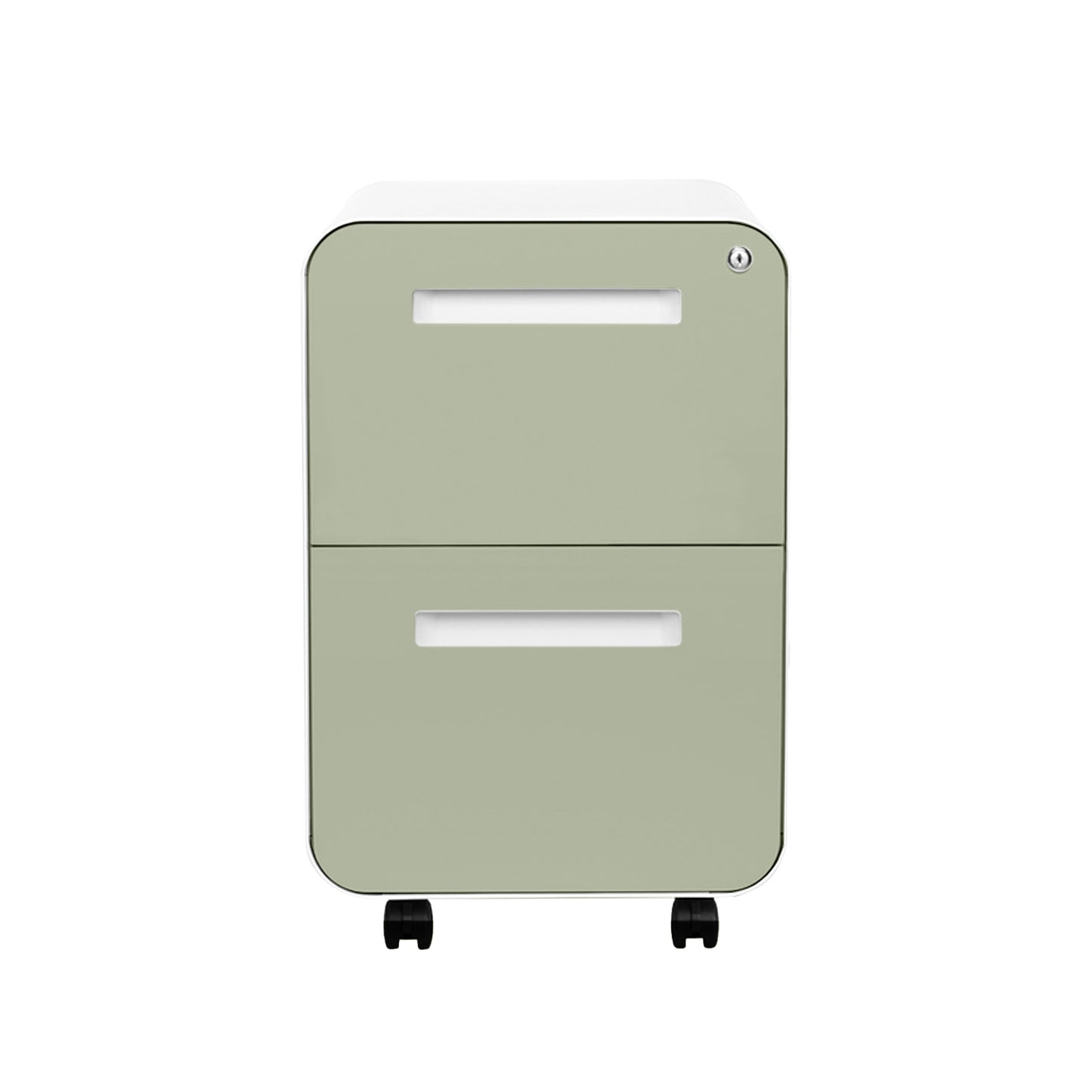 Stockpile Curve 2-Drawer File Cabinet (Sage Green Face)