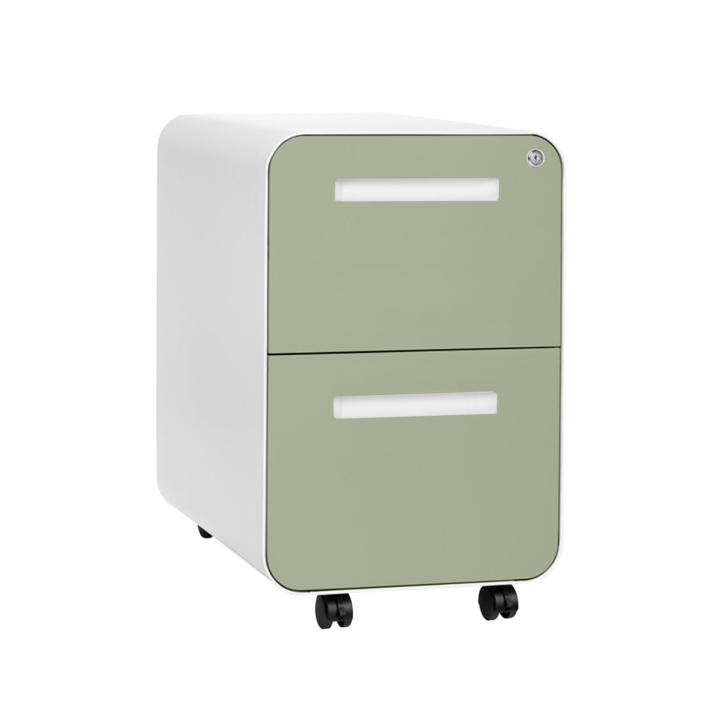 Stockpile Curve 2-Drawer File Cabinet (Sage Green Face)