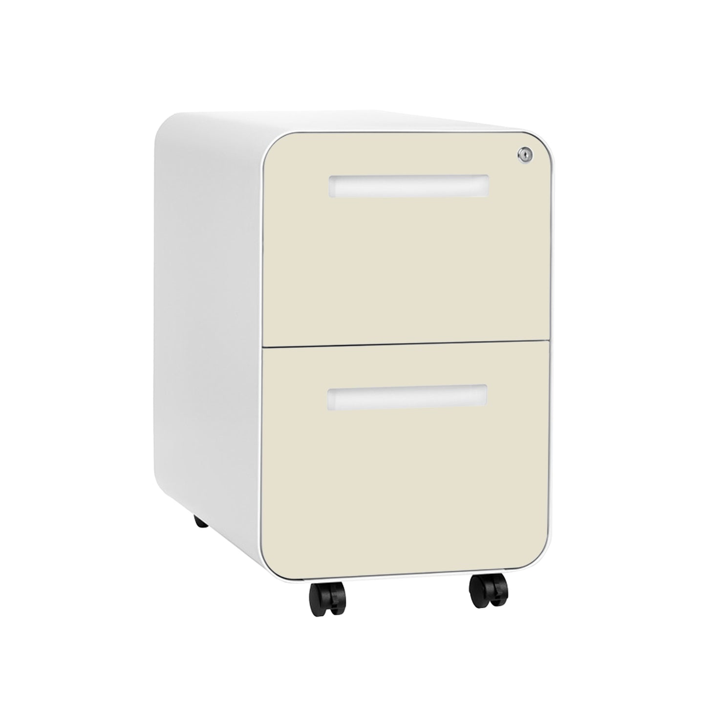 Stockpile Curve 2-Drawer File Cabinet (Ivory Face)