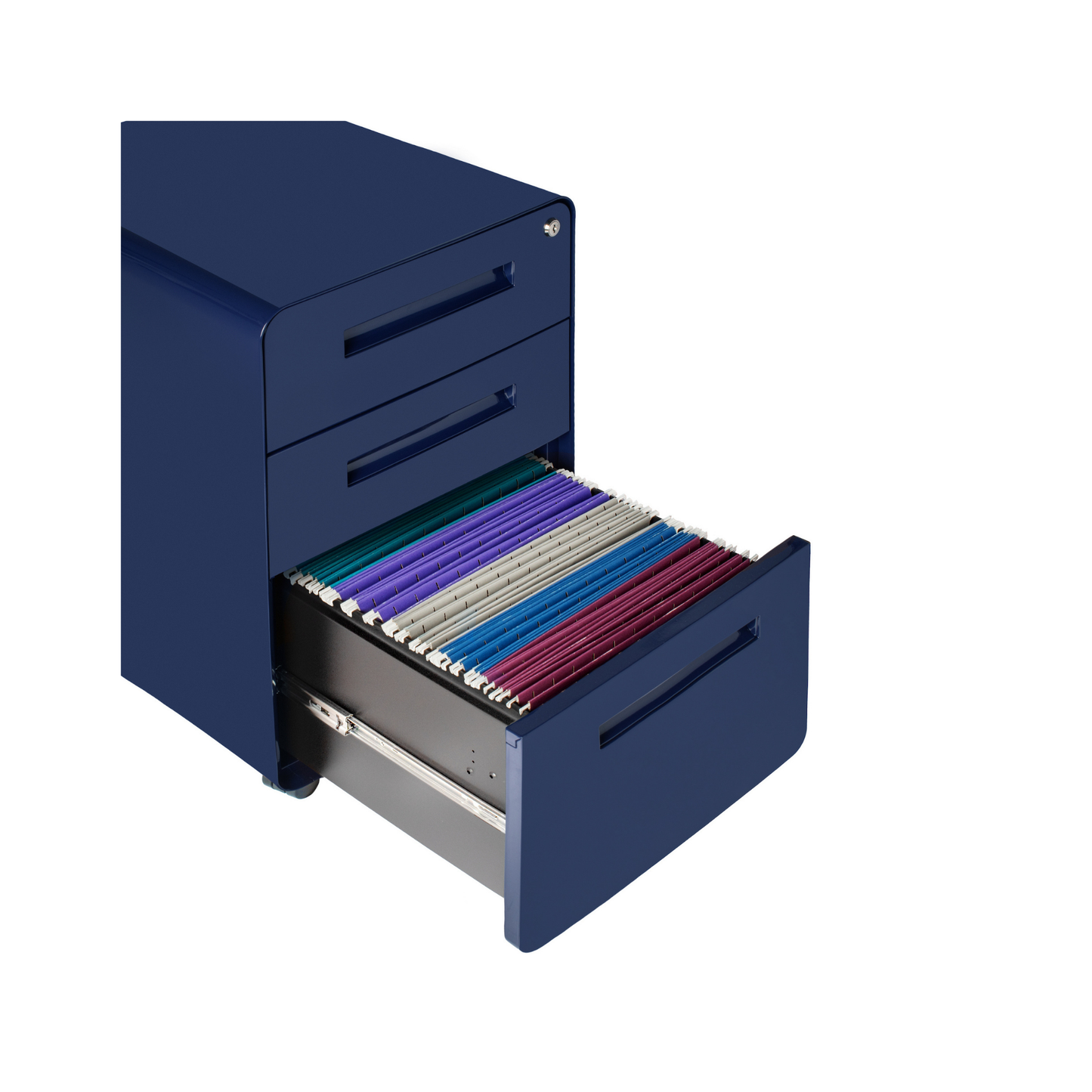 Stockpile Curve 3-Drawer File Cabinet (Navy Blue)