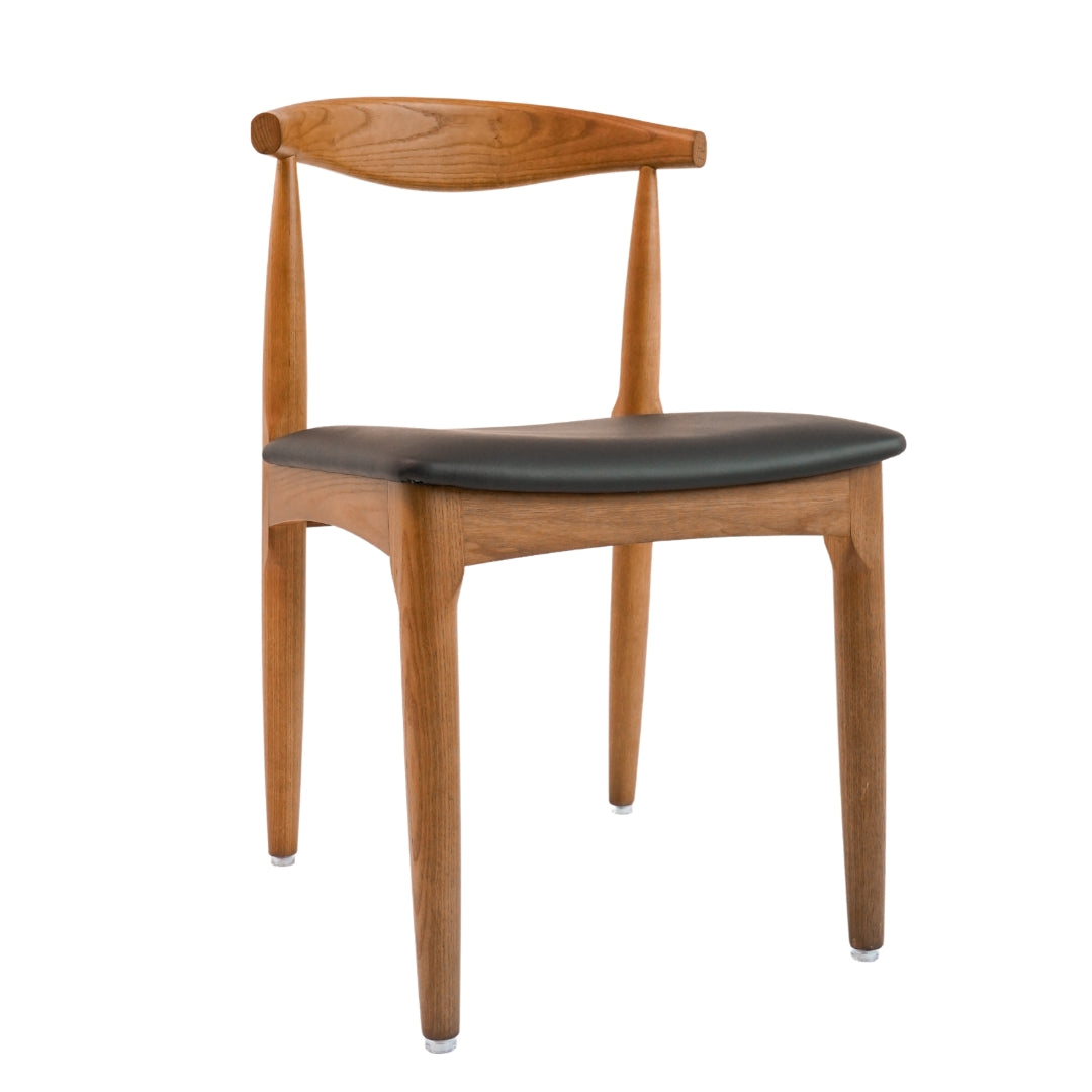 Kennedy Elbow Chair (Walnut/Italian Leather)