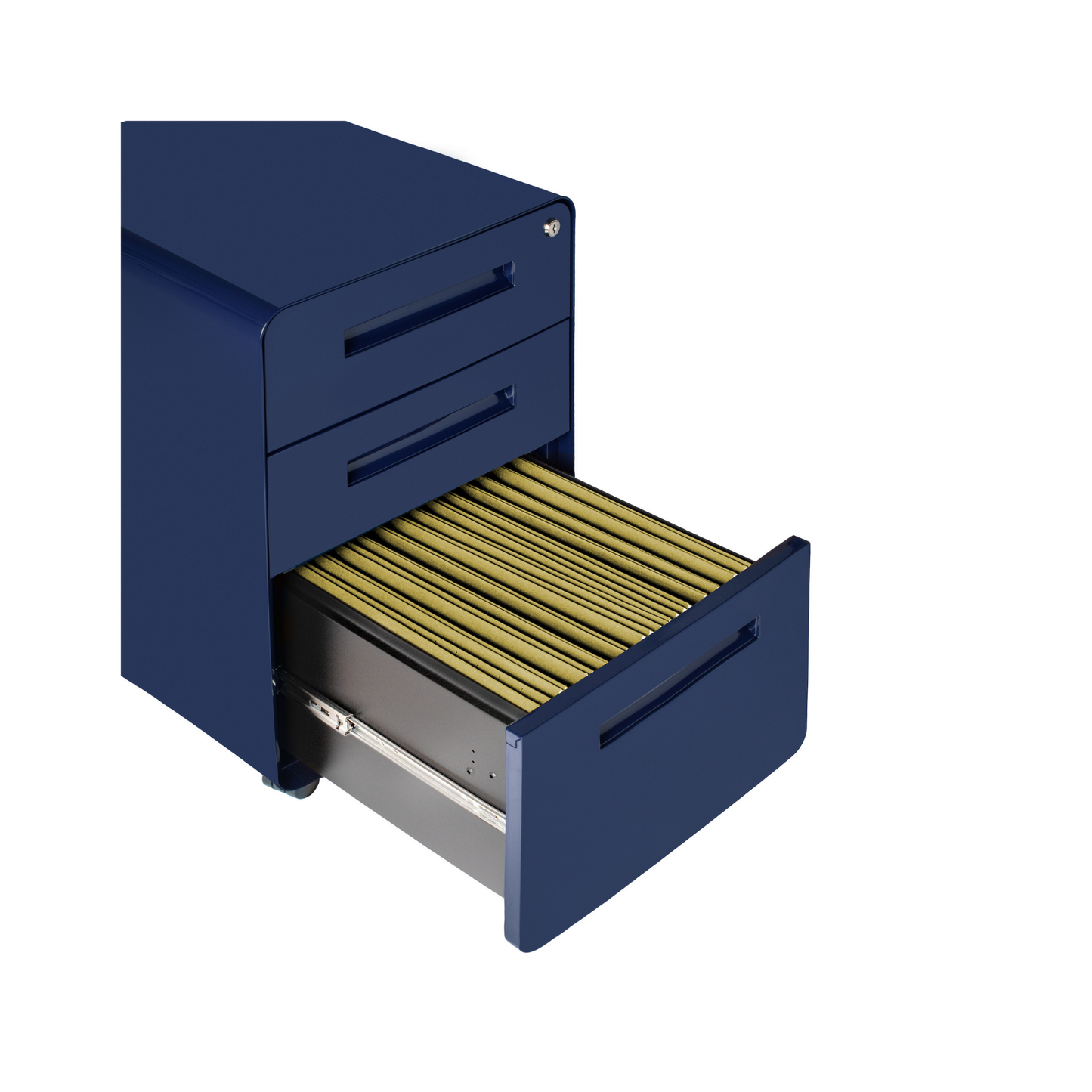 Stockpile Curve 3-Drawer File Cabinet (Navy Blue)