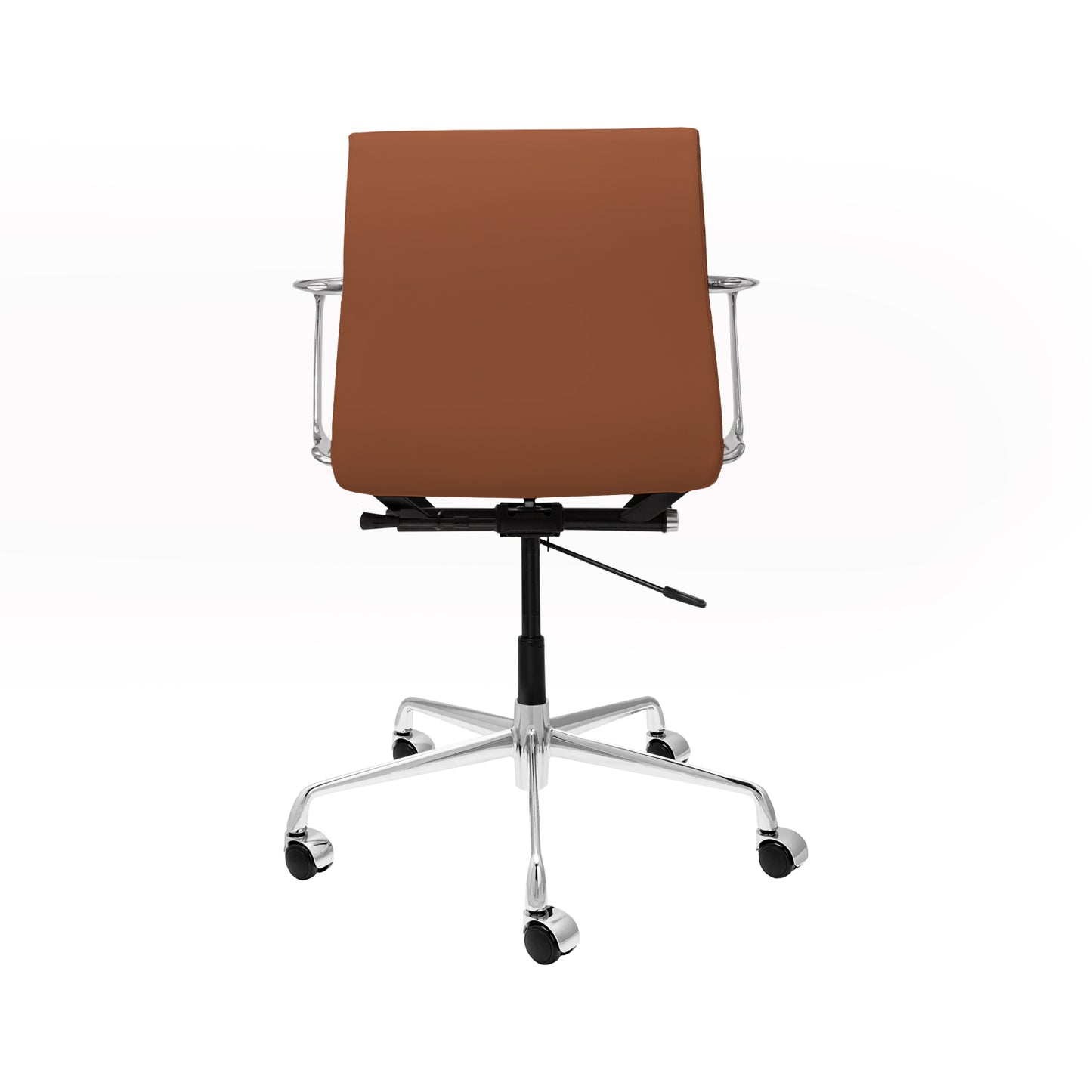 Pacific Ribbed Office Chair (Brown Italian Leather)