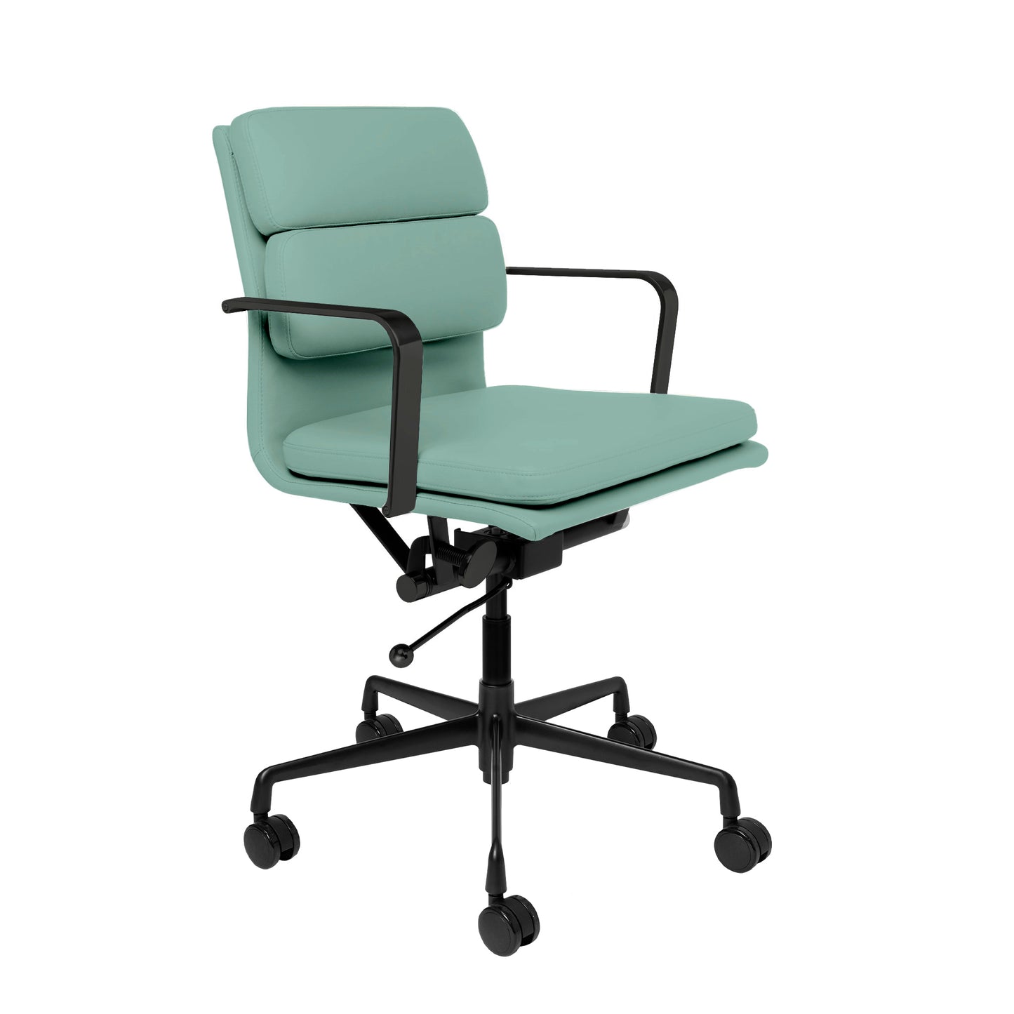 SOHO II Padded Management Chair (Black Frame/Sage Green)