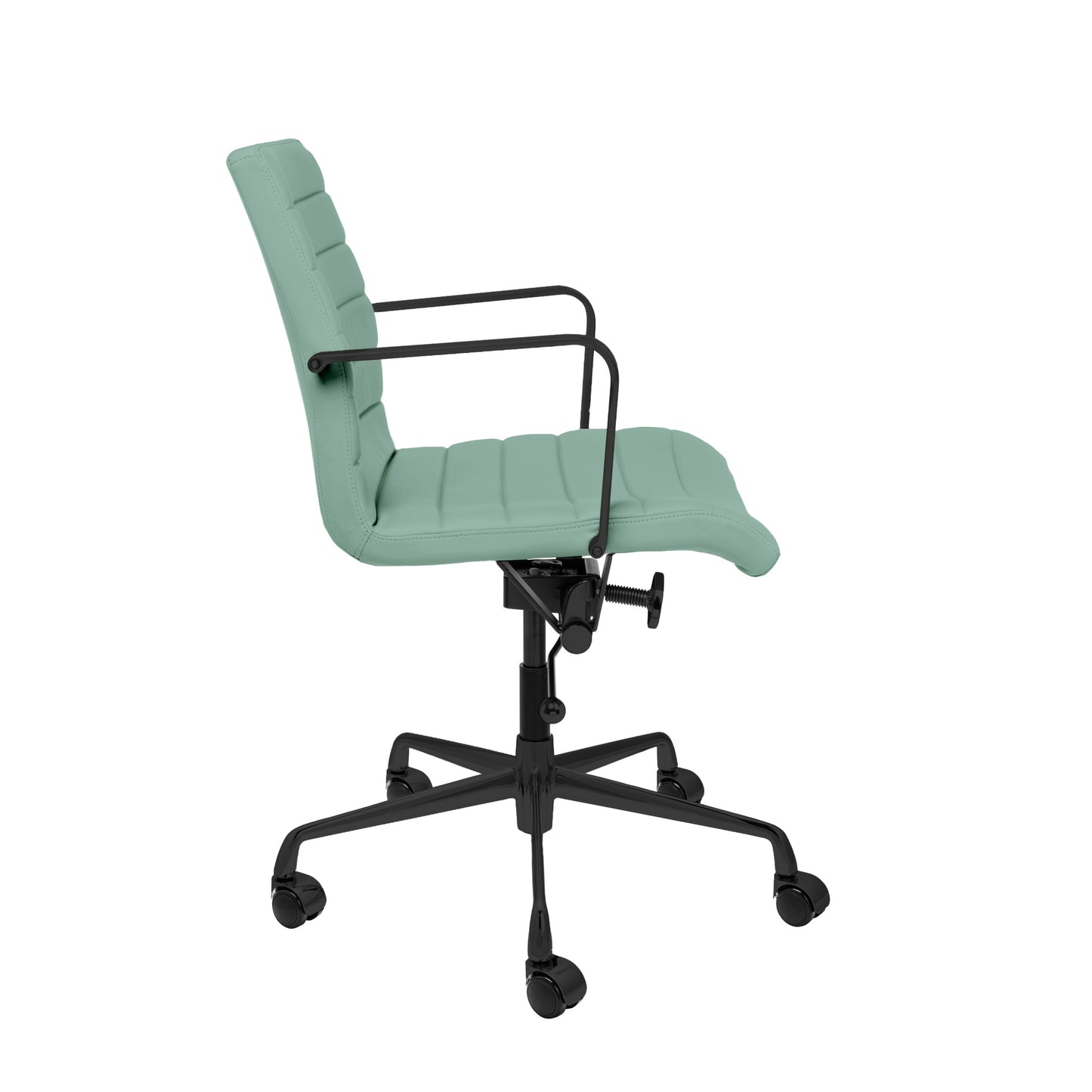 SOHO II Ribbed Management Chair (Black Frame/Sage Green)