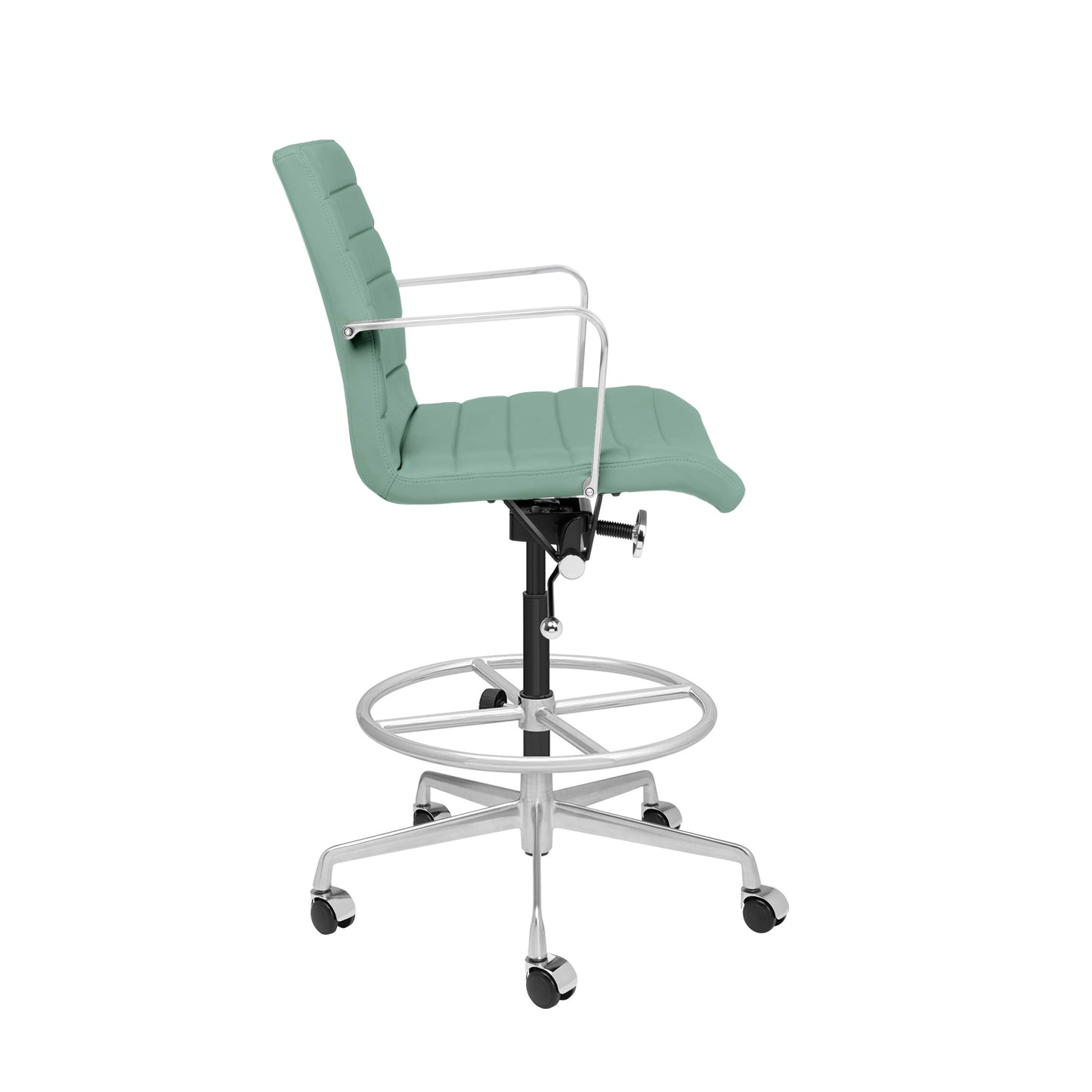 SOHO II Ribbed Drafting Chair (Sage Green)