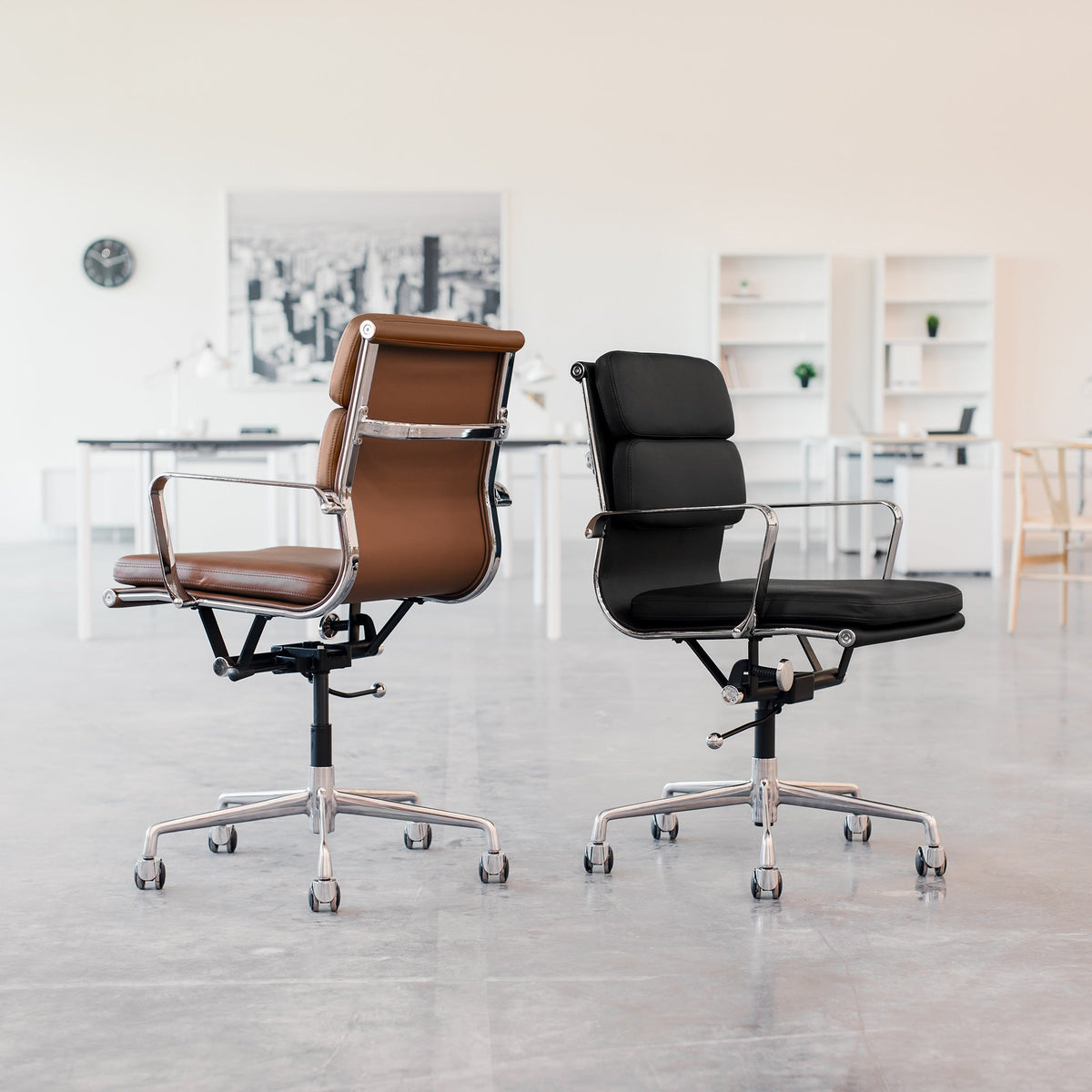 Classic SOHO Soft Padded Management Chair (Charcoal Fabric)