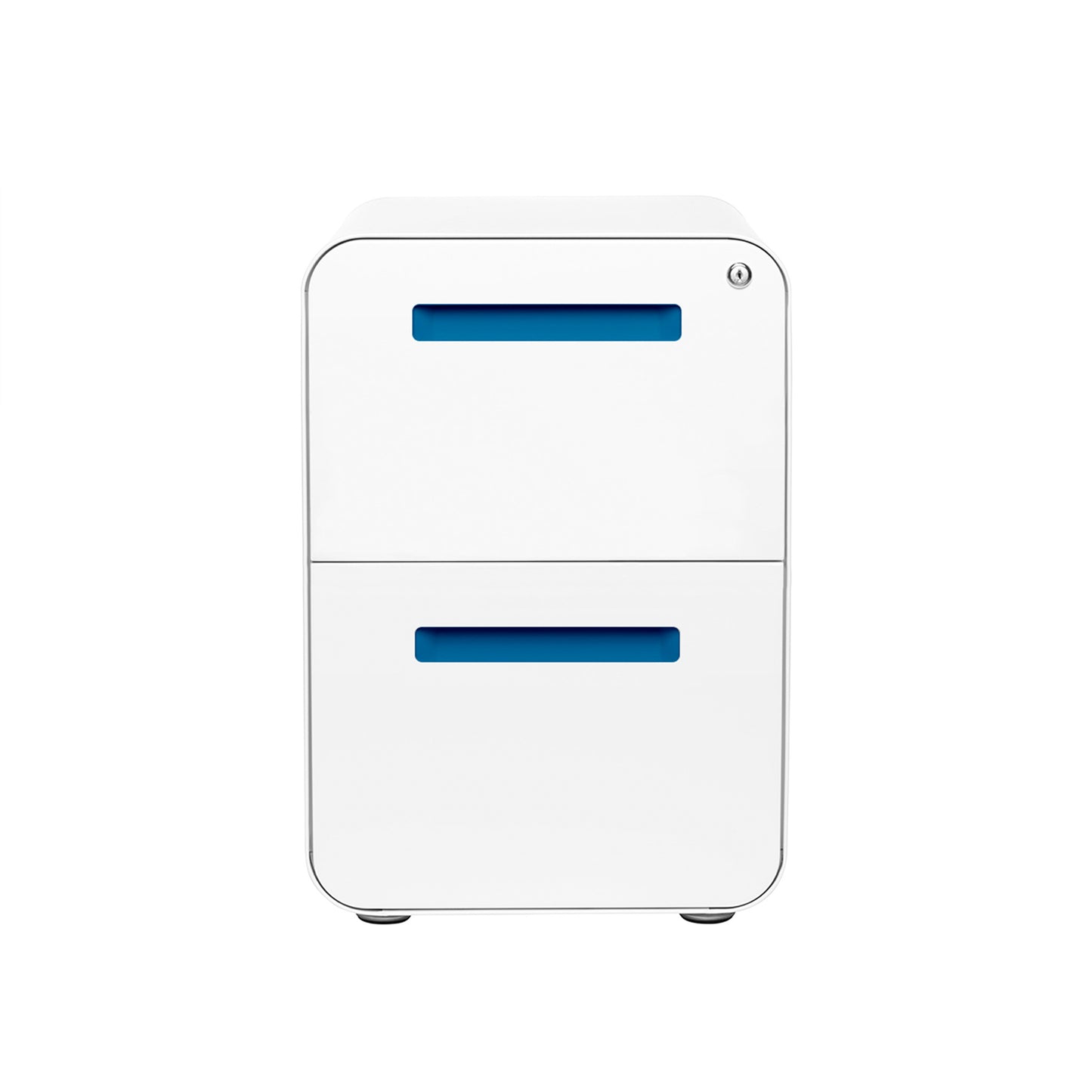 Stockpile Curve 2-Drawer File Cabinet (White/Blue)