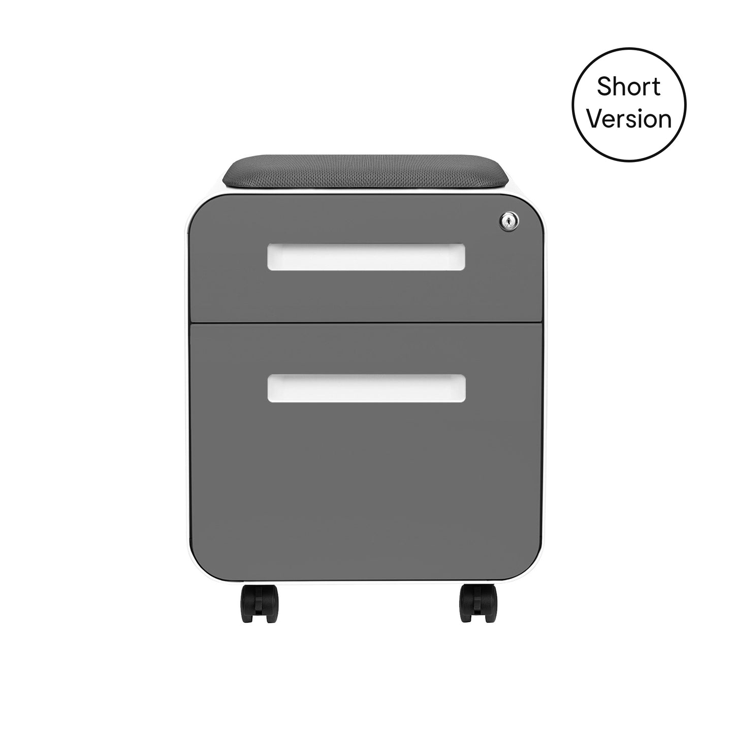 Stockpile Mini 2-Drawer File Cabinet (Dark Grey Face)