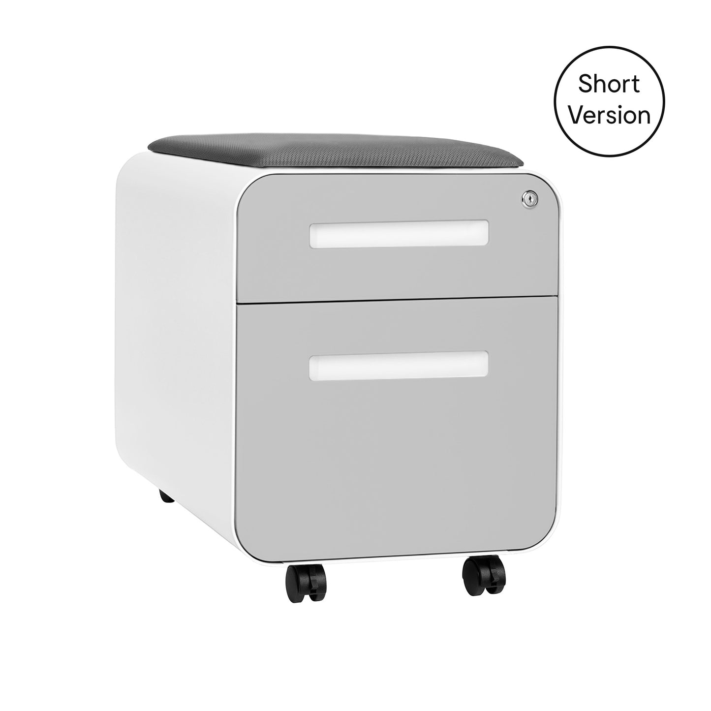 Stockpile Mini 2-Drawer File Cabinet (Light Grey Face)