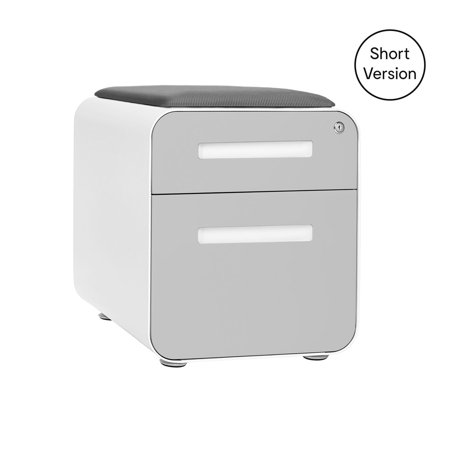 Stockpile Mini 2-Drawer File Cabinet (Light Grey Face)