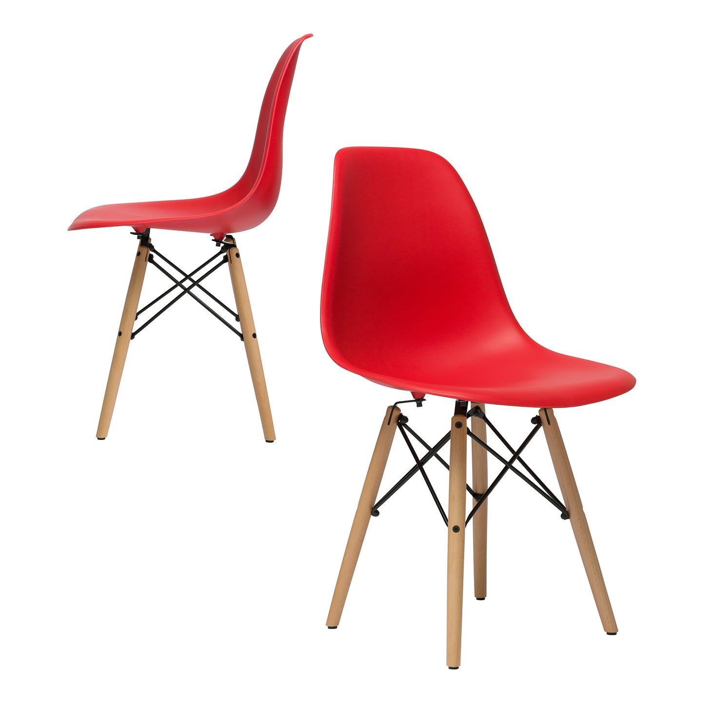 Chelsea DSW Side Chairs - Set of 2 (Red)