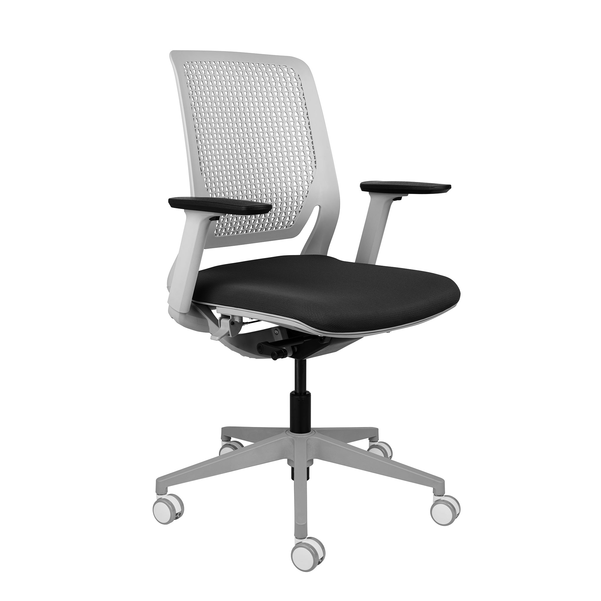 Laura Davidson Furniture Chair for Office Task, with Flat Elastic Bungie  Straps, Rolling, Adjustable Height and Arm Rest Made of Polyester, Alloy