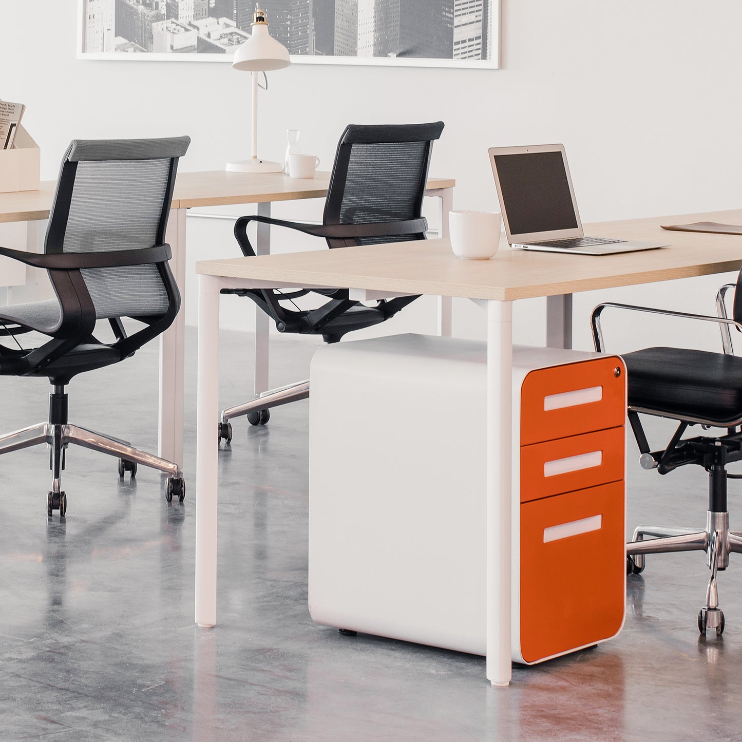 Hudson Executive Desk (White Top)