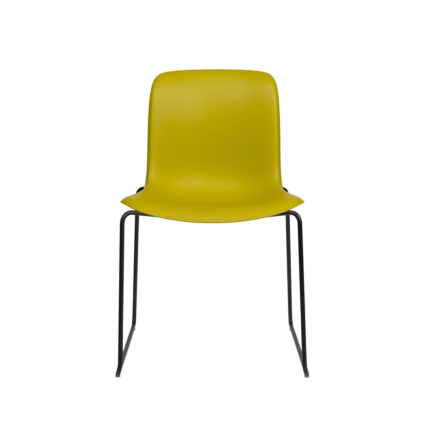 Murray Stackable Side Chairs, Sled Base, Set of 2 (Yellow)