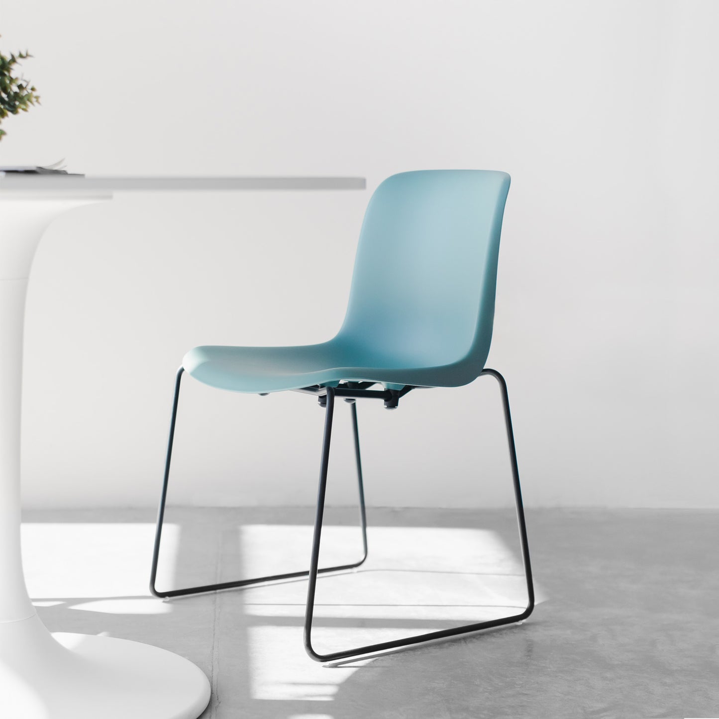 Murray Stackable Side Chairs, Sled Base, Set of 2 (White)