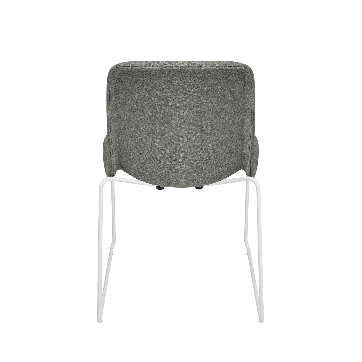 Murray Stackable Side Chairs, Sled Base, Set of 2 (Grey Fabric)