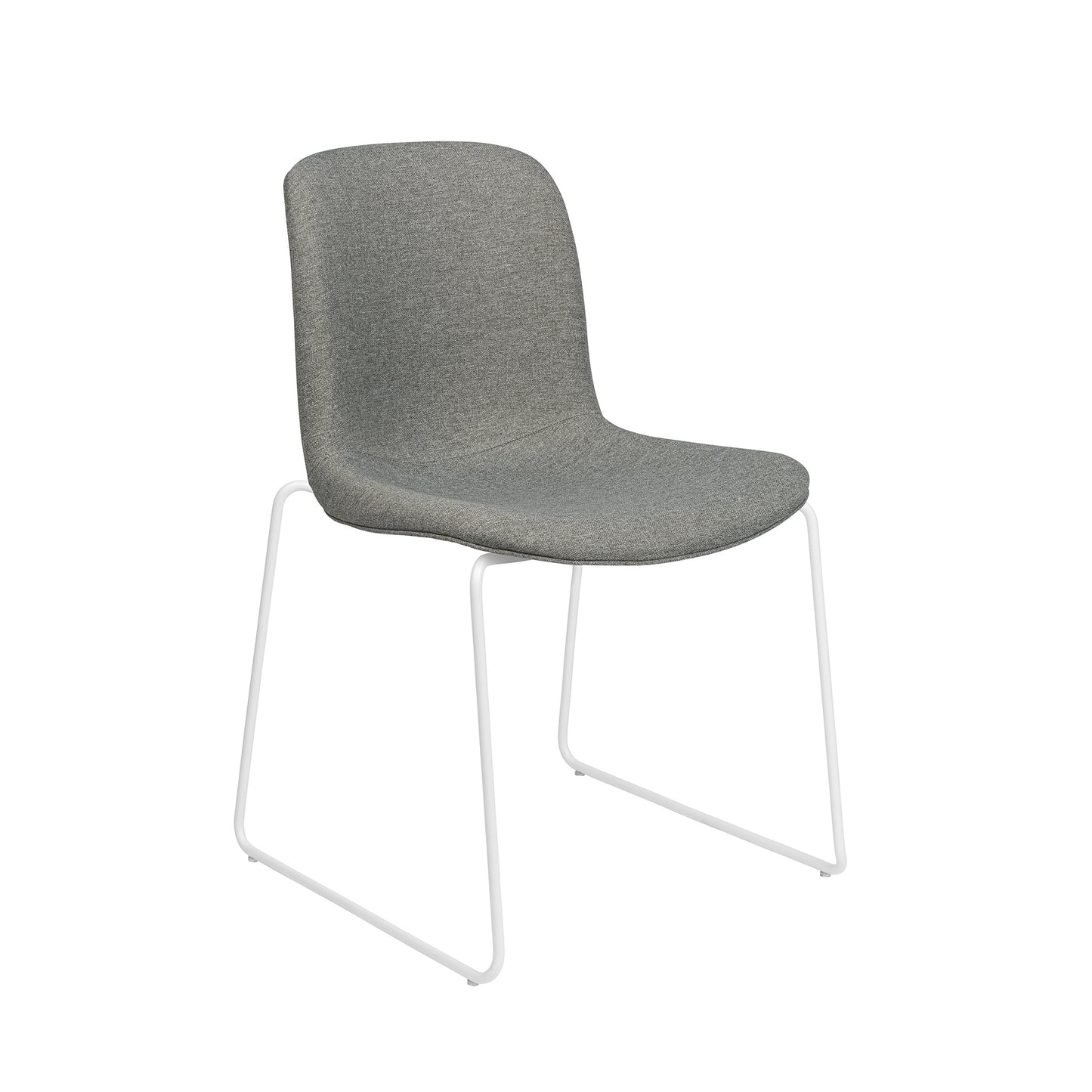 Murray Stackable Side Chairs, Sled Base, Set of 2 (Grey Fabric)