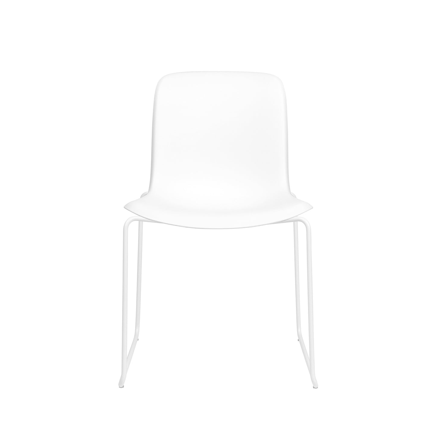 Murray Stackable Side Chairs, Sled Base, Set of 2 (White)