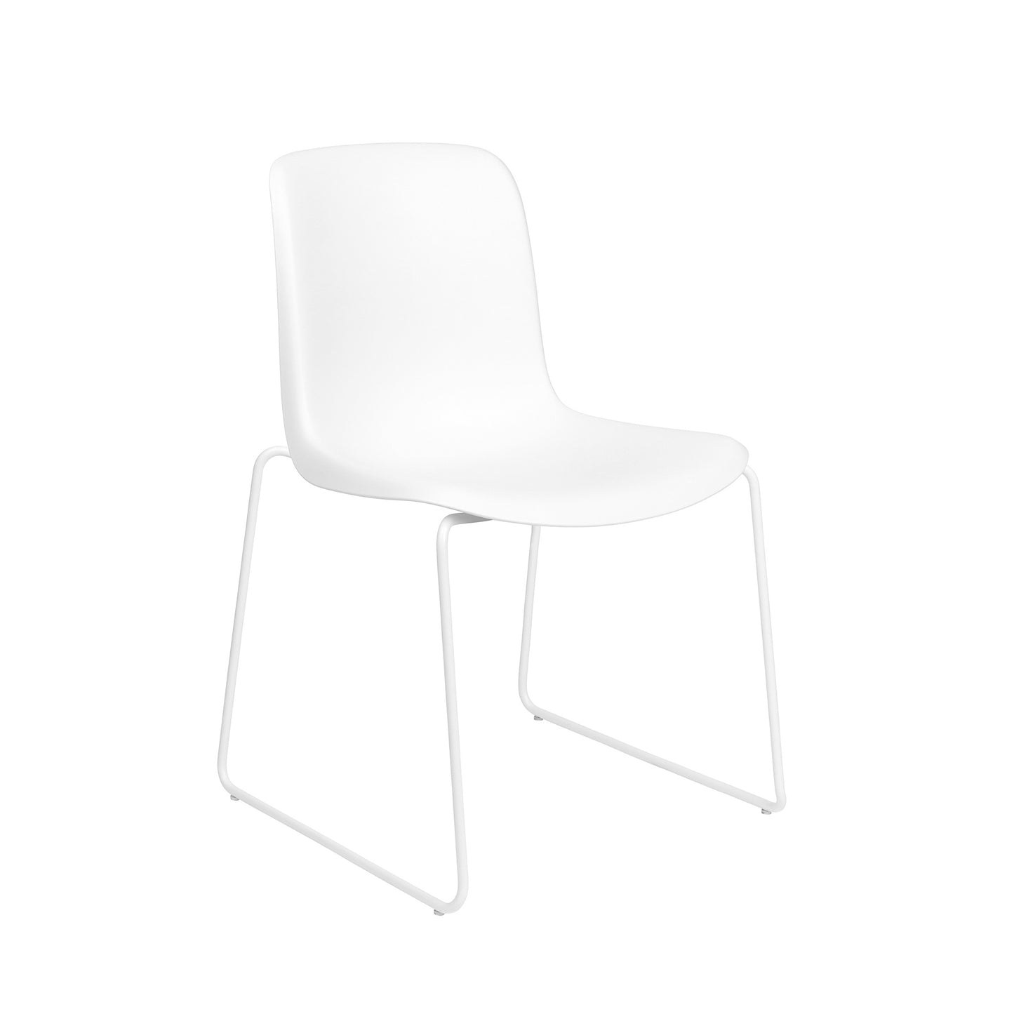 Murray Stackable Side Chairs, Sled Base, Set of 2 (White)