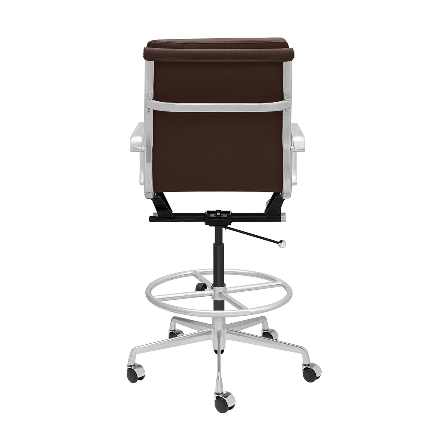 Classic SOHO Soft Padded Drafting Chair (Dark Brown)