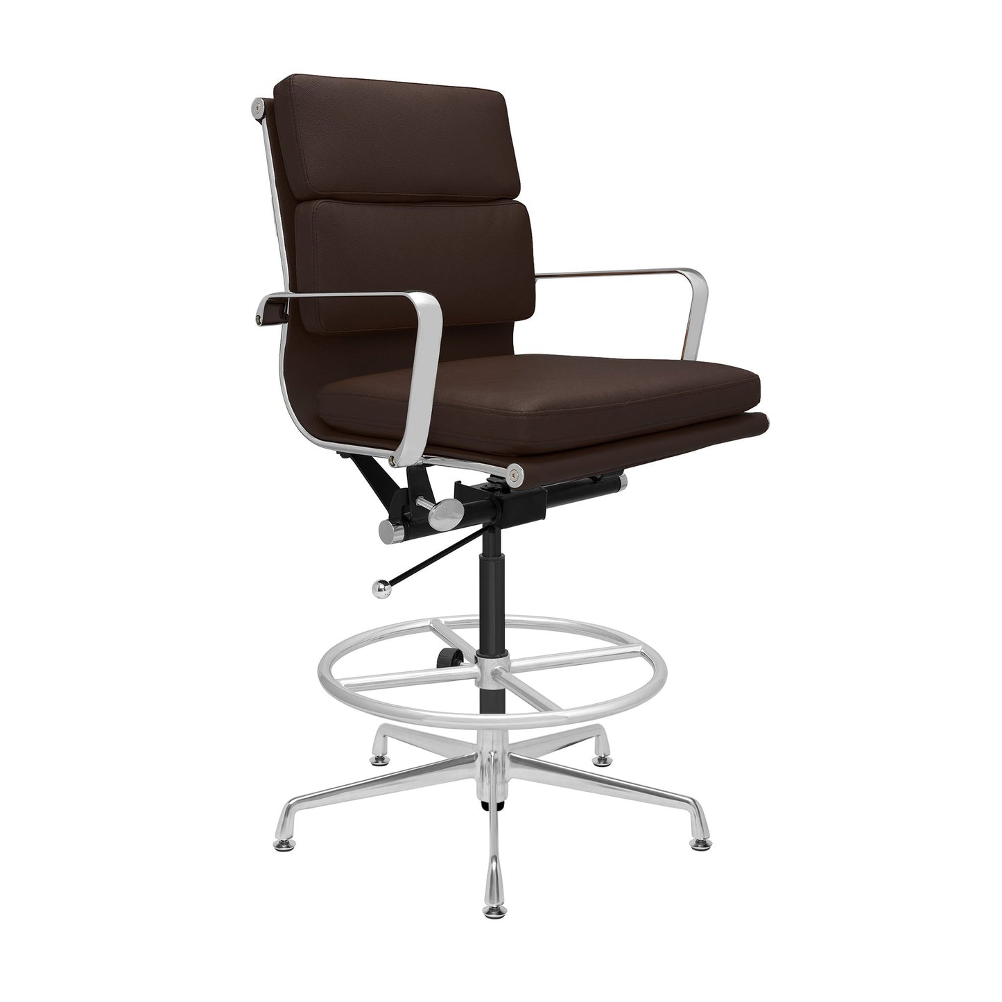 Classic SOHO Soft Padded Drafting Chair (Dark Brown)