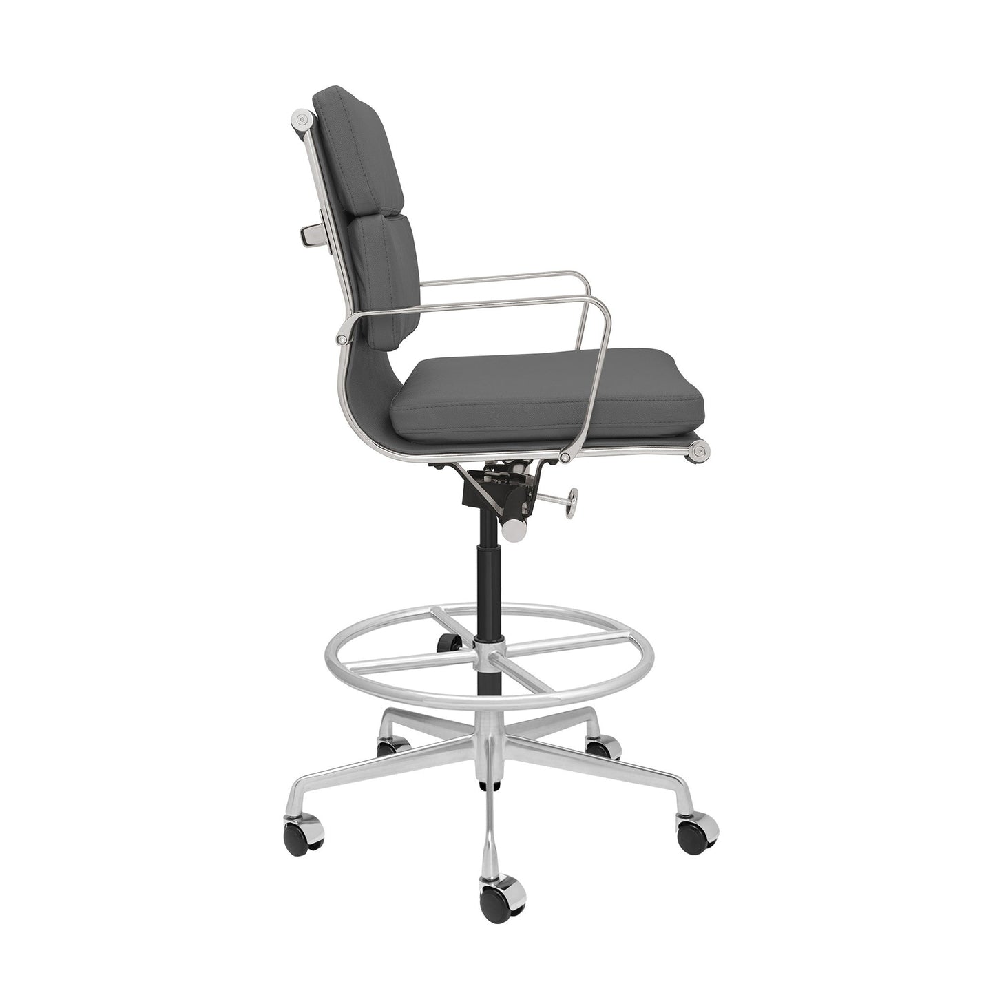 Classic SOHO Soft Padded Drafting Chair (Dark Grey)