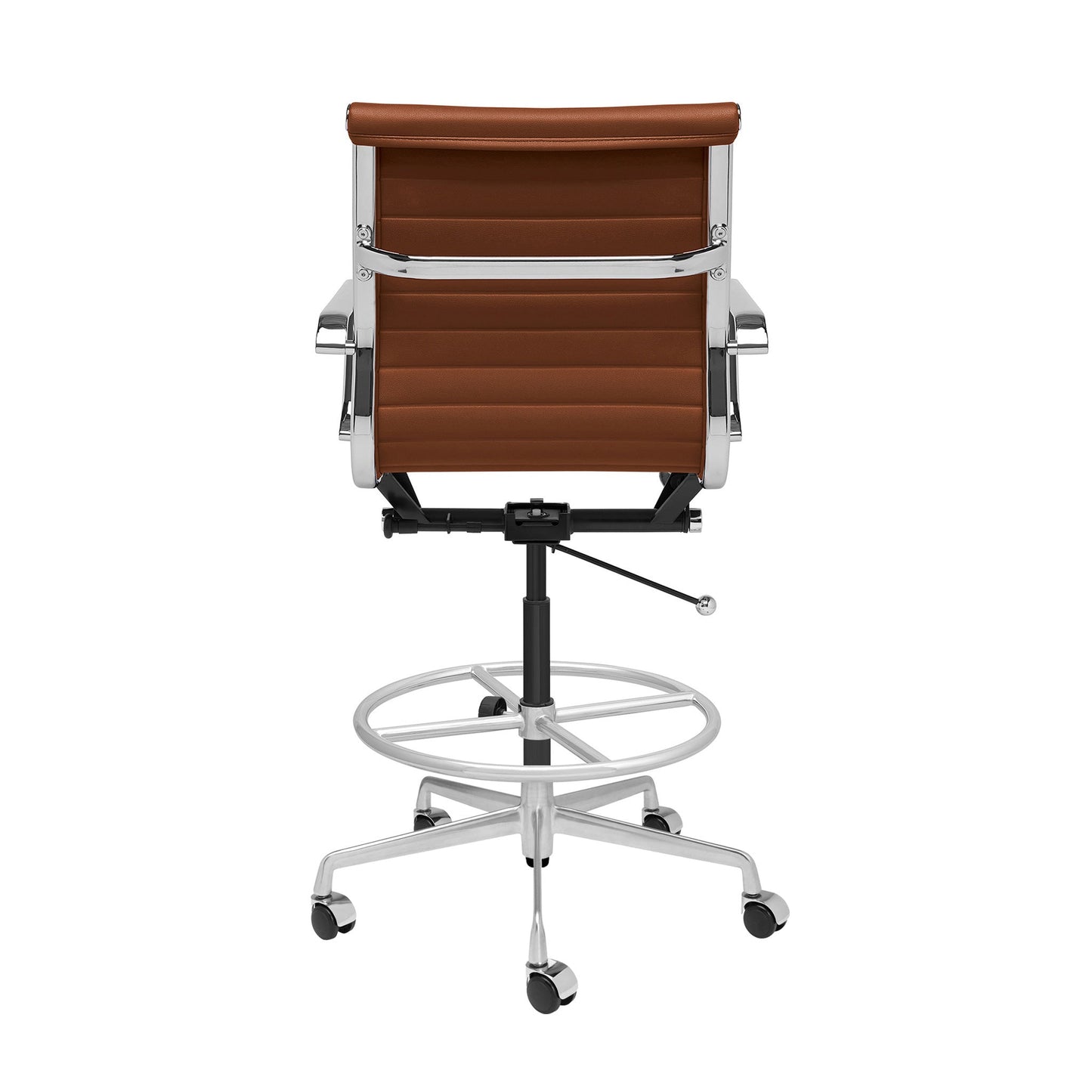Classic SOHO Ribbed Drafting Chair (Brown)