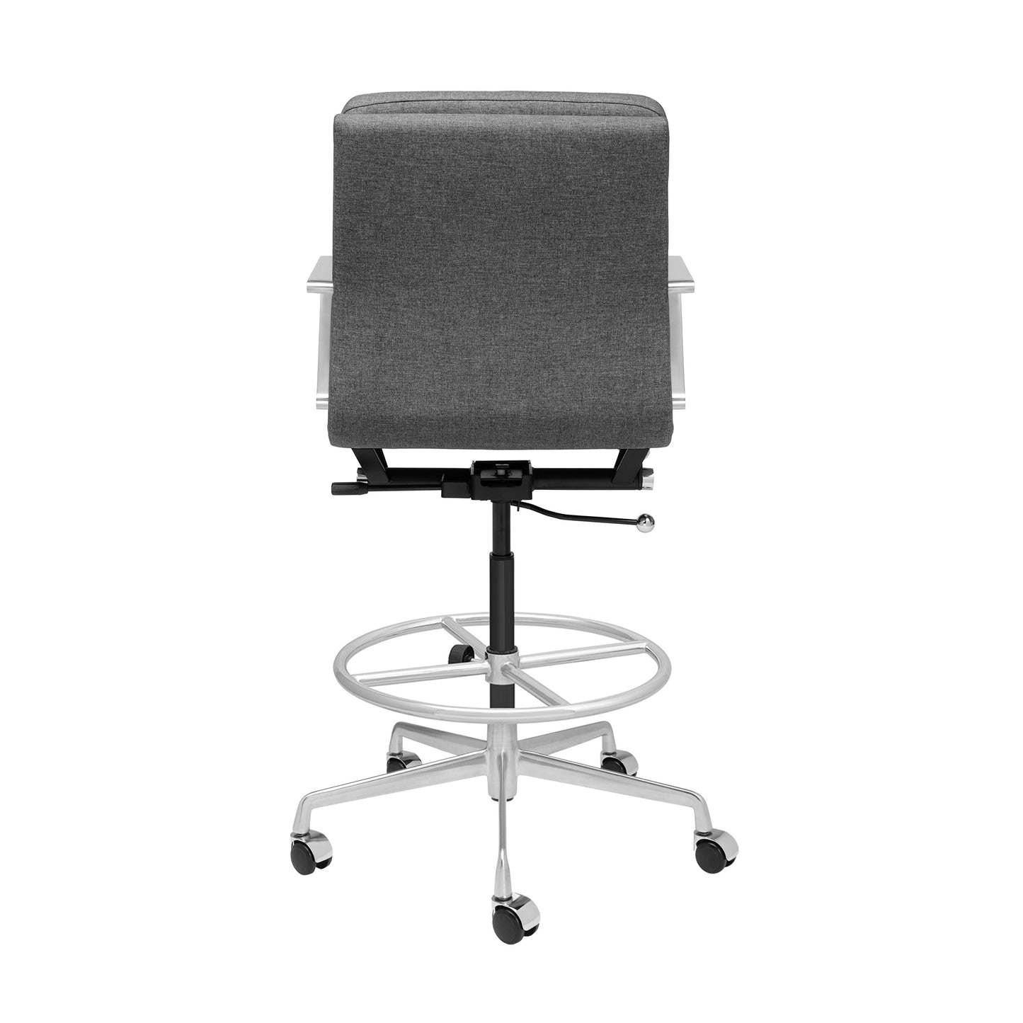 SHIPS MAY 17TH - SOHO II Padded Drafting Chair (Charcoal Fabric)