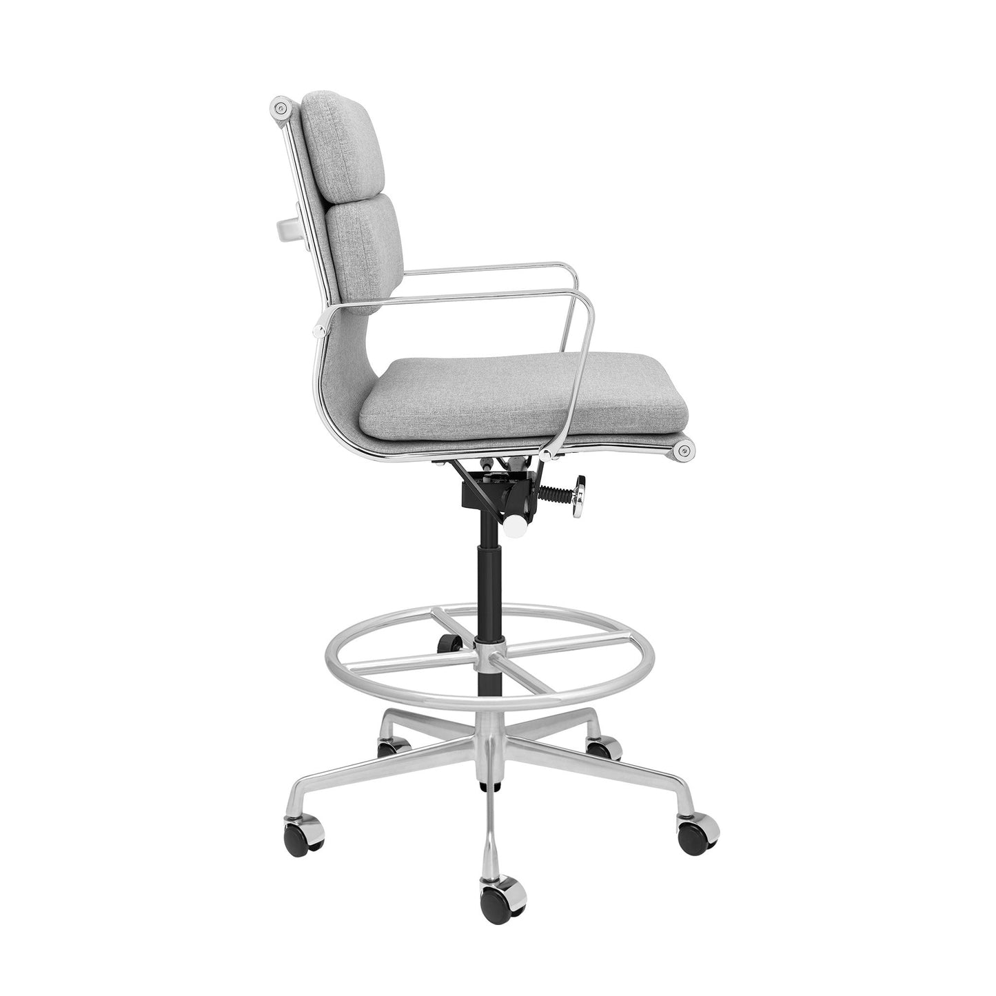 Classic SOHO Soft Padded Drafting Chair (Grey Fabric)