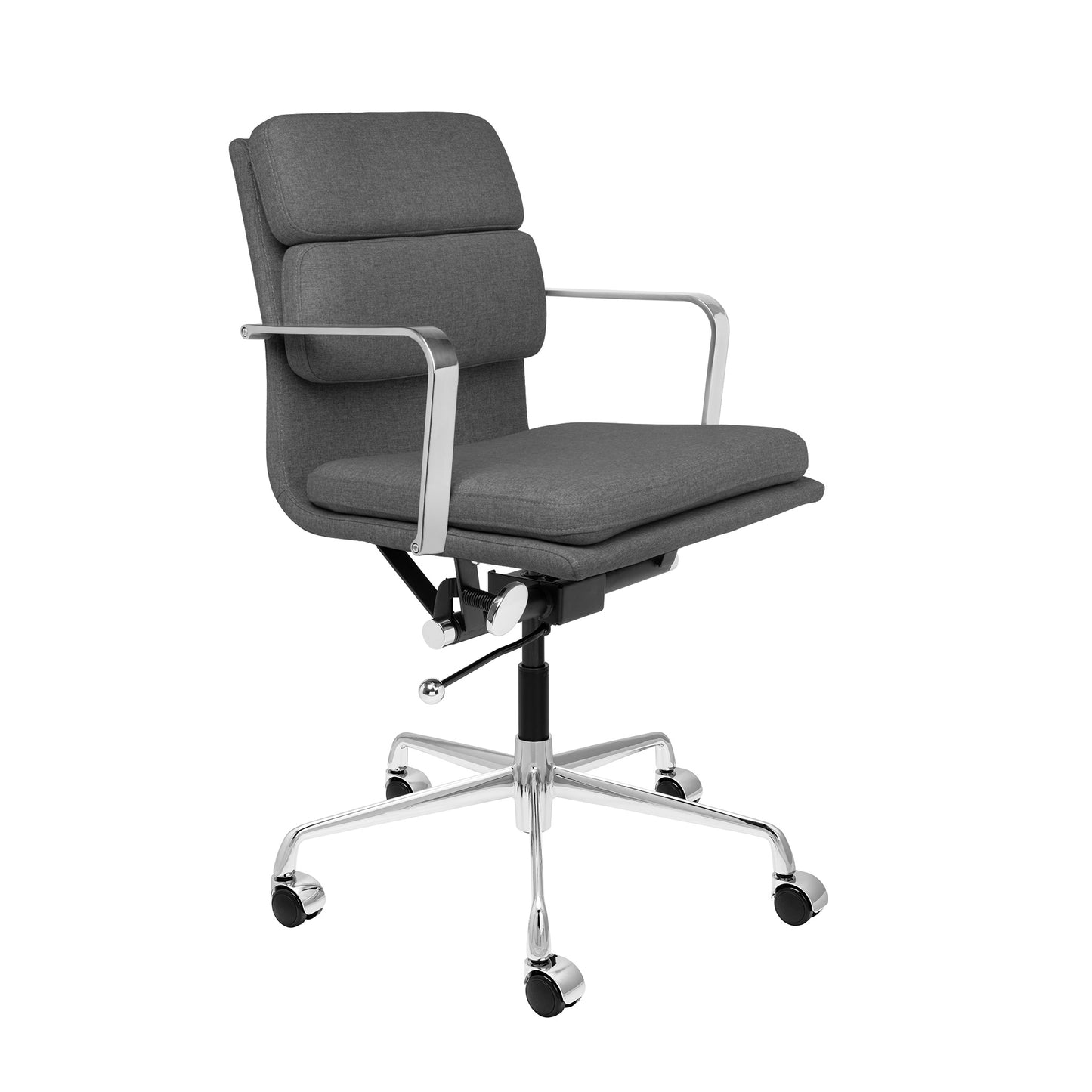 SOHO II Padded Management Chair (Charcoal Fabric)