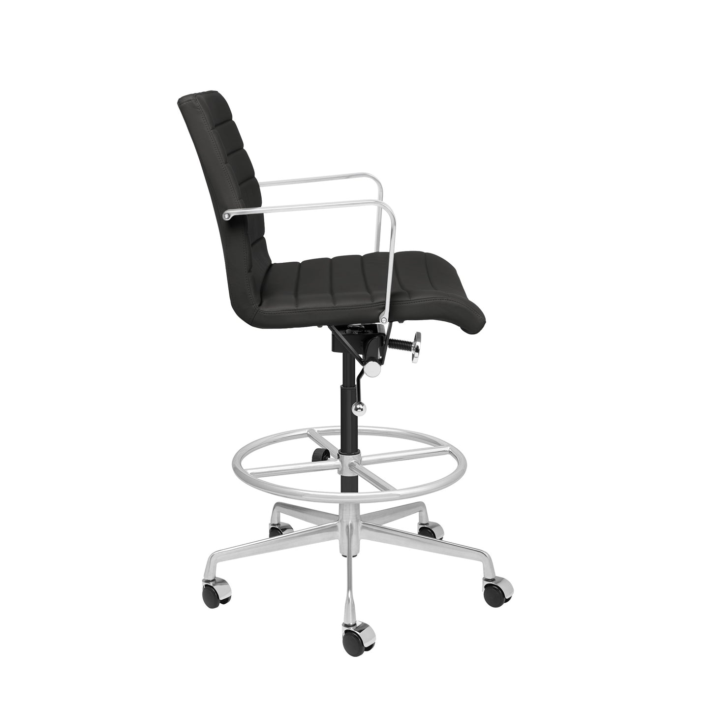 SOHO II Ribbed Drafting Chair (Black)