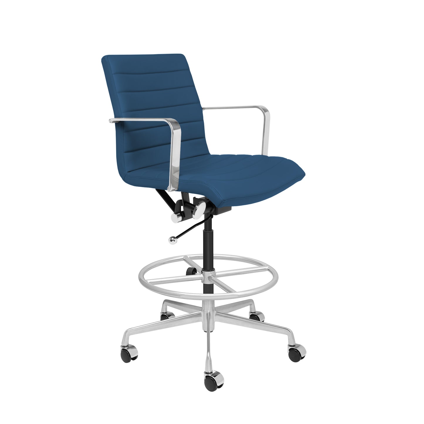 SOHO II Ribbed Drafting Chair (Blue)