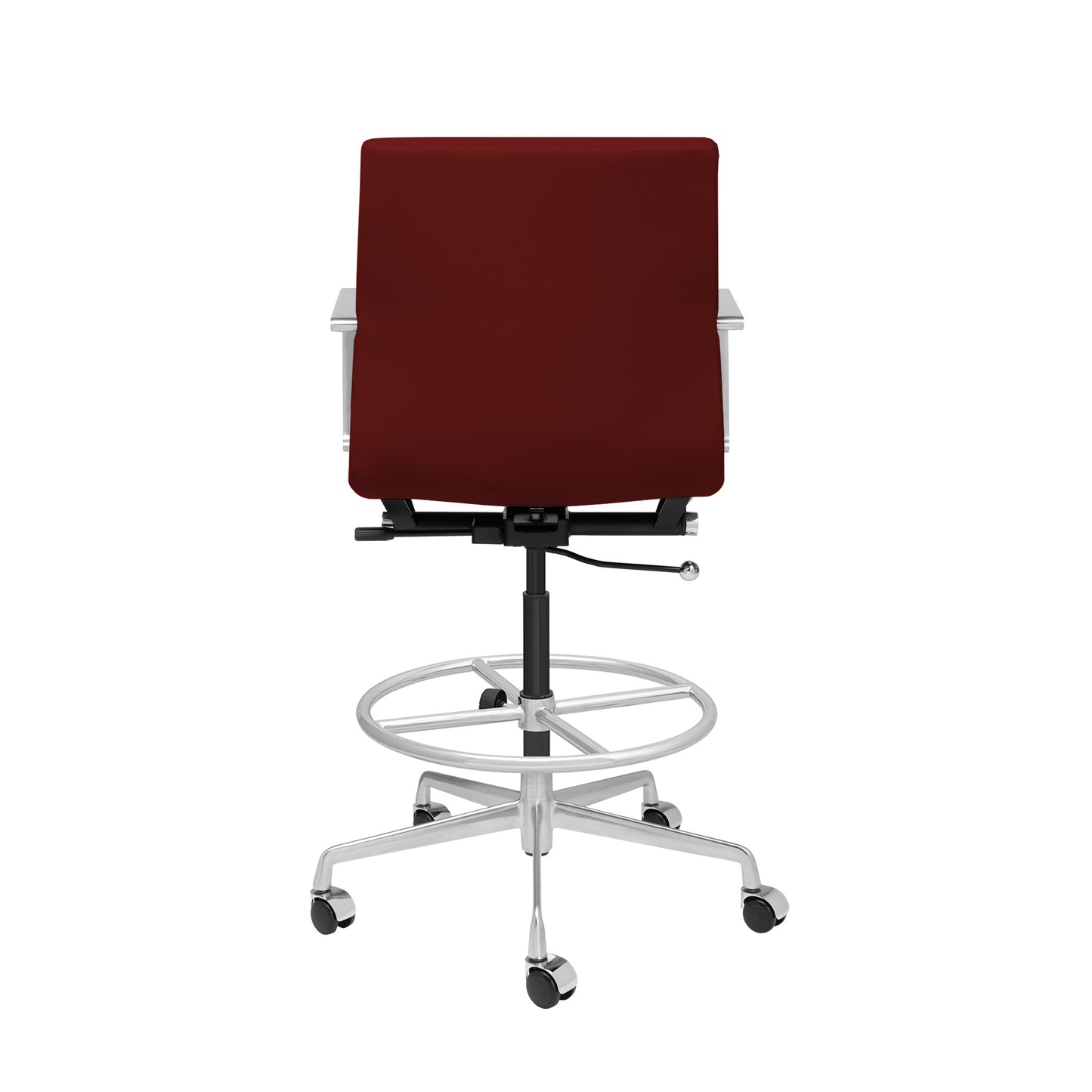 SHIPS MAY 17TH - SOHO II Ribbed Drafting Chair (Burgundy)