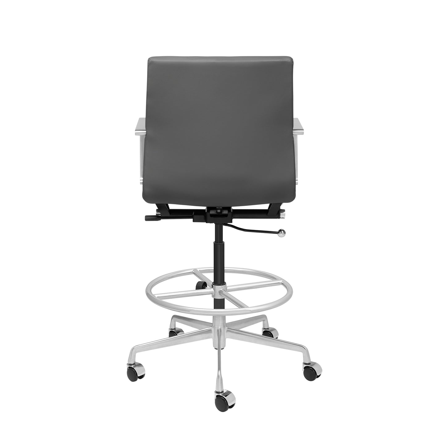 SHIPS JANUARY 15TH - SOHO II Ribbed Drafting Chair (Dark Grey)