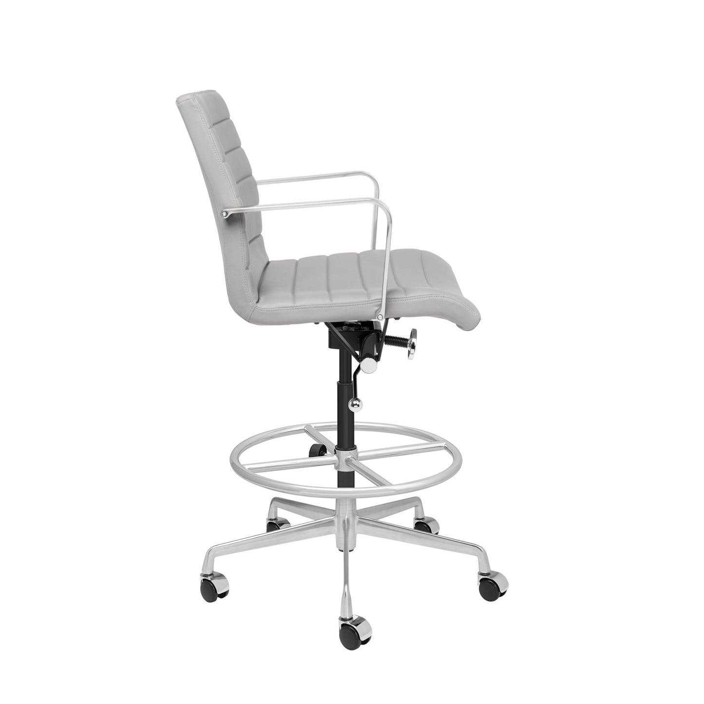 SHIPS MAY 17TH - SOHO II Ribbed Drafting Chair (Grey)