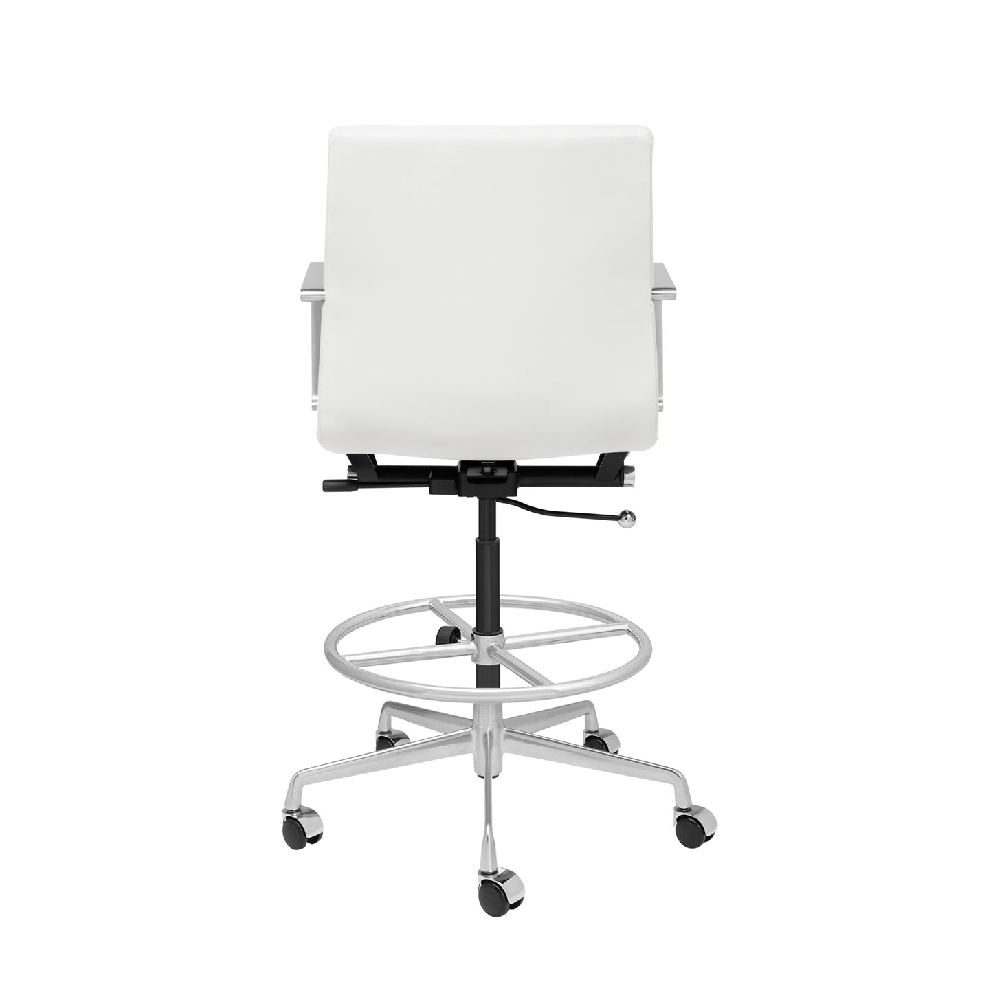 SHIPS MAY 17TH - SOHO II Ribbed Drafting Chair (White)