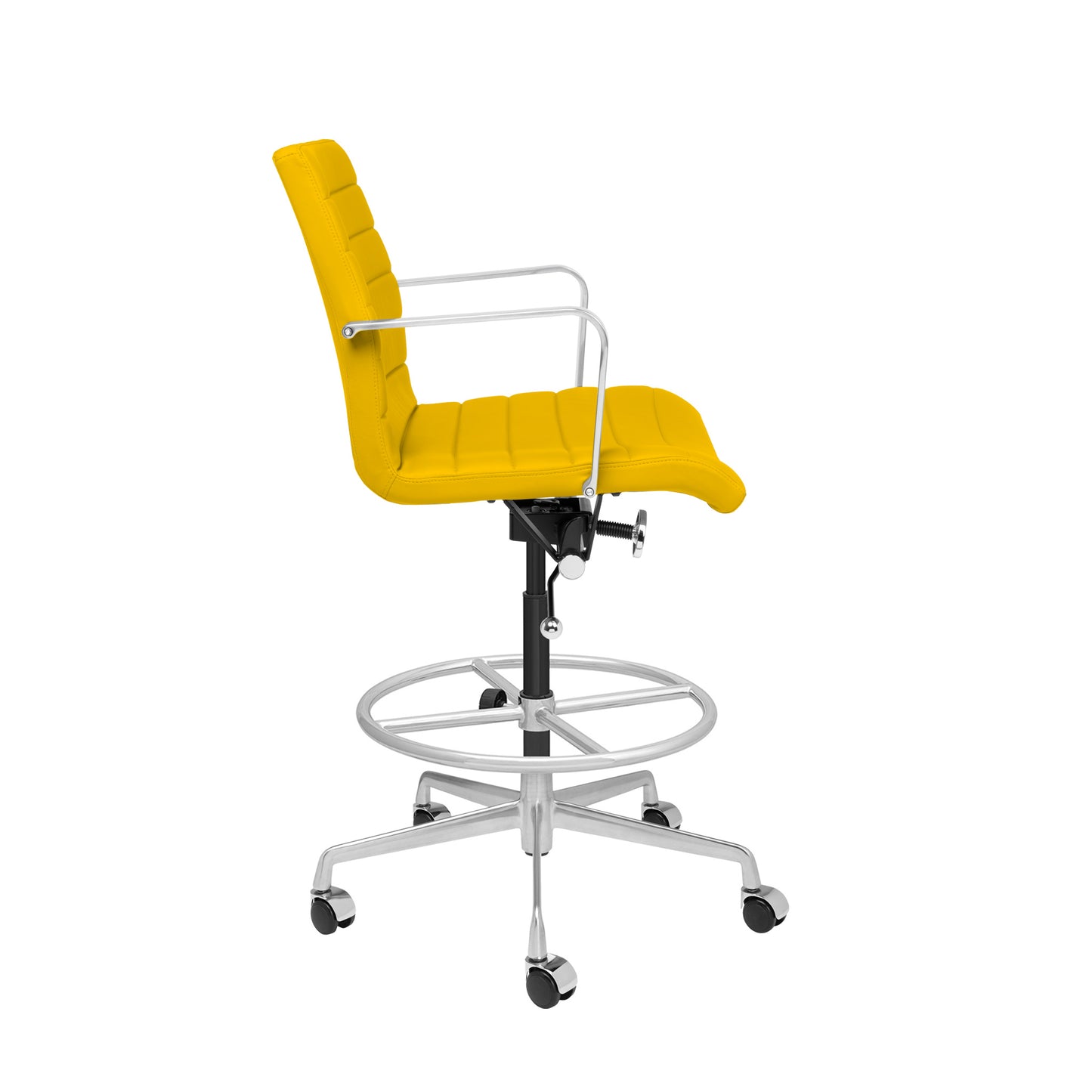 SHIPS MAY 17TH - SOHO II Ribbed Drafting Chair (Yellow)