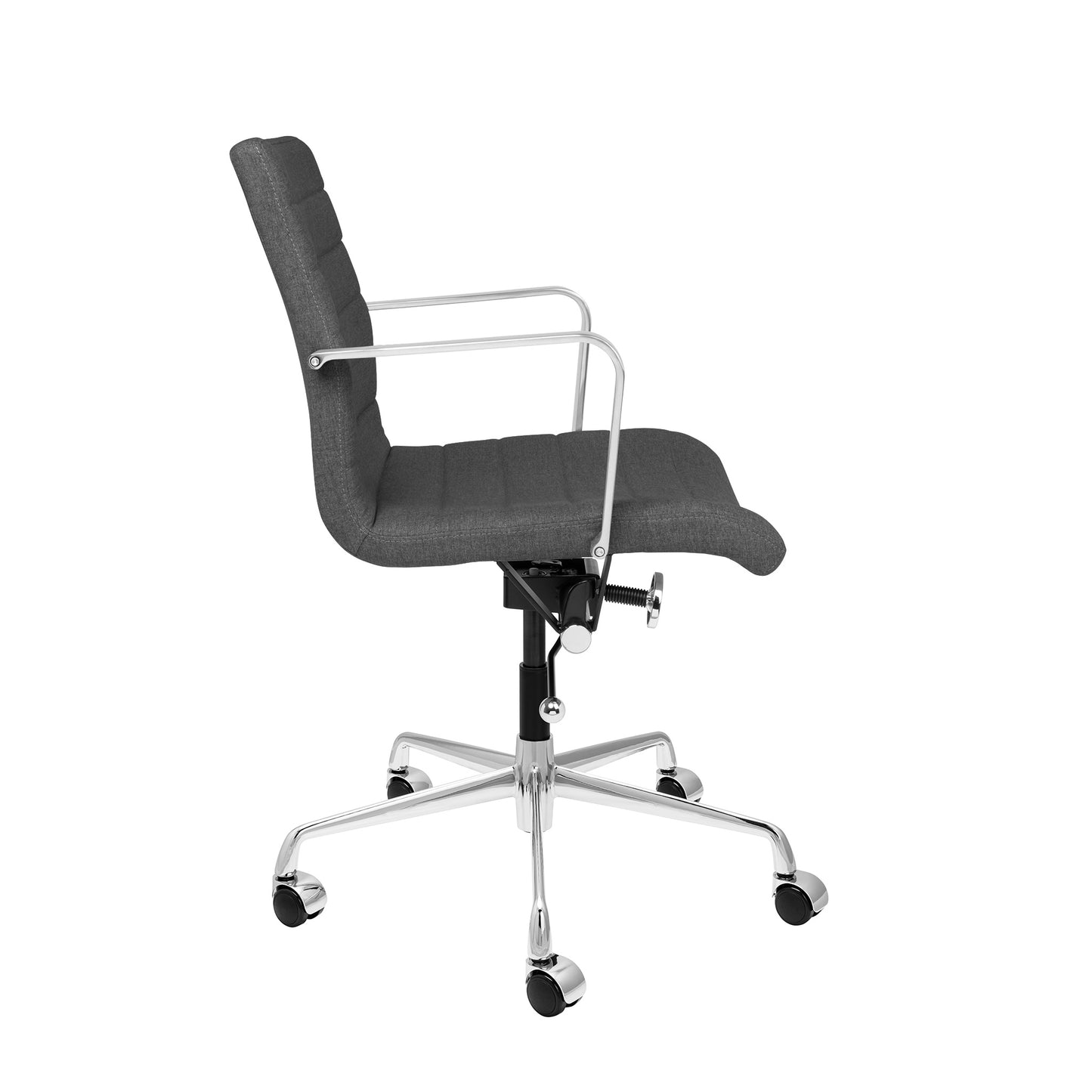 SOHO II Ribbed Management Chair (Charcoal Fabric)