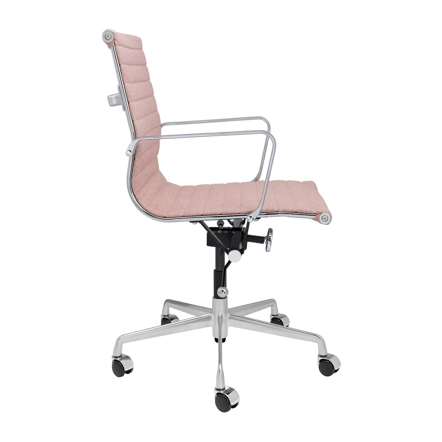 Classic SOHO Ribbed Management Chair (Coral Pink Fabric)